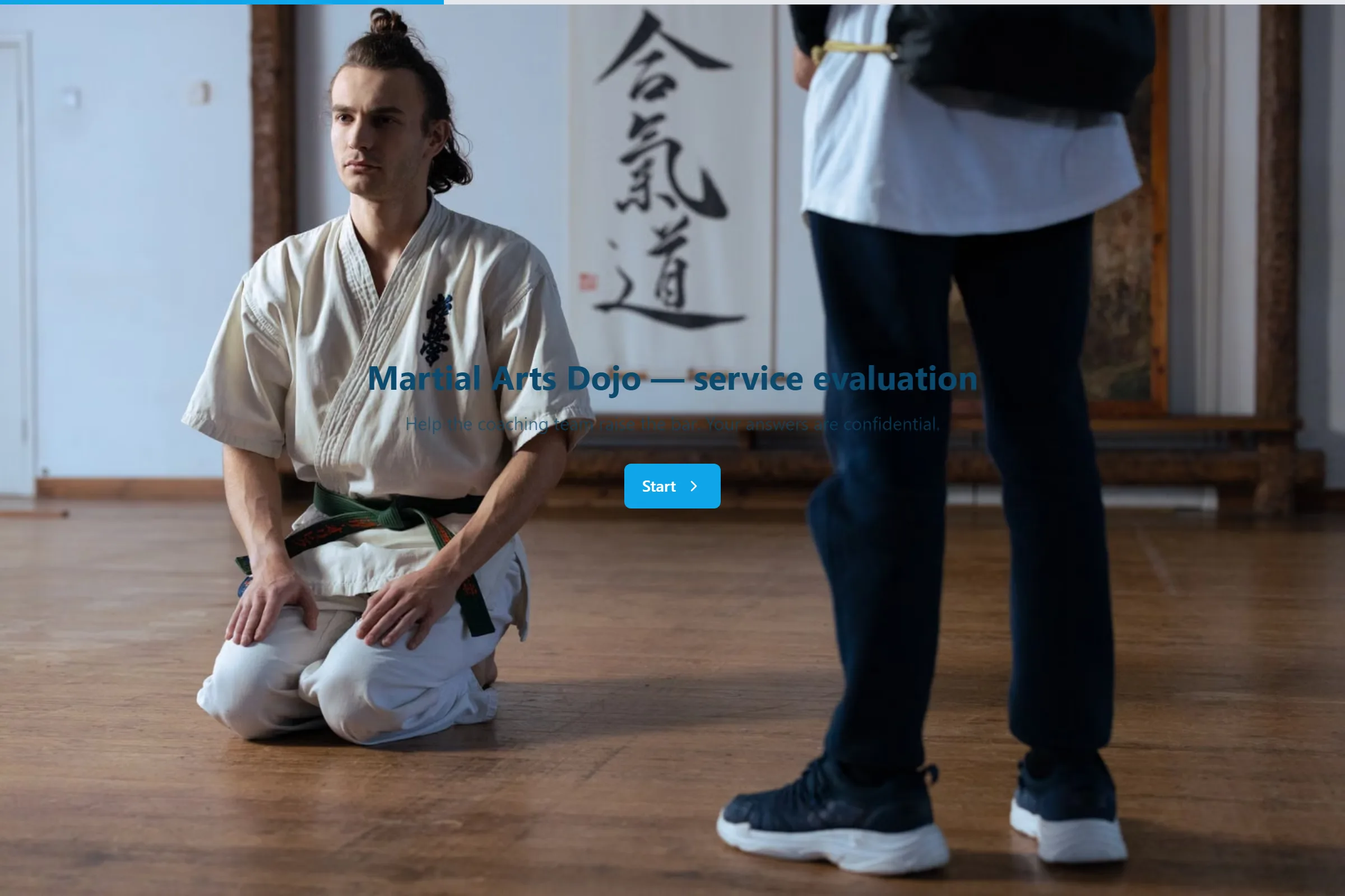 Martial Arts Dojo Service Evaluation template preview