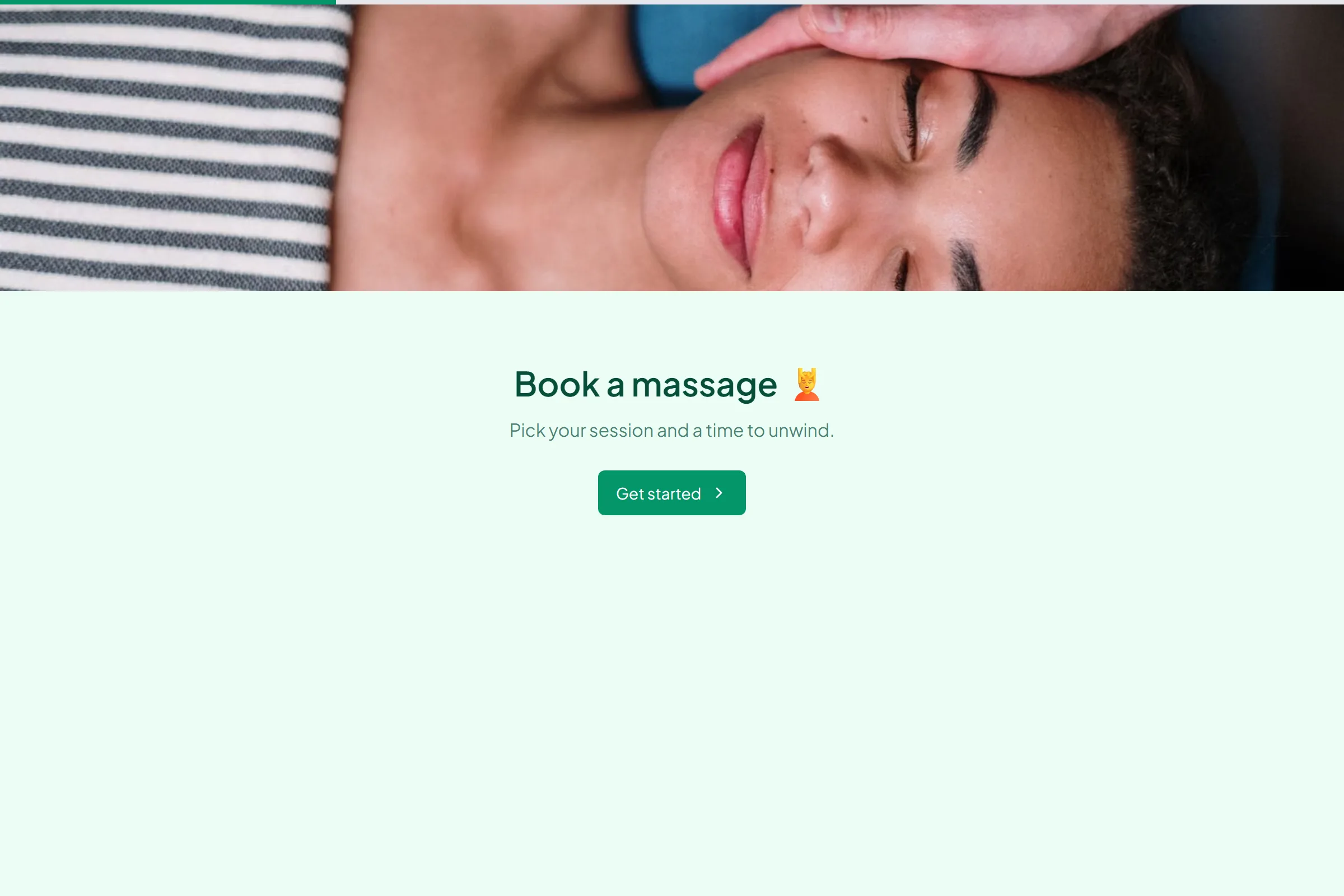 Massage Booking template preview