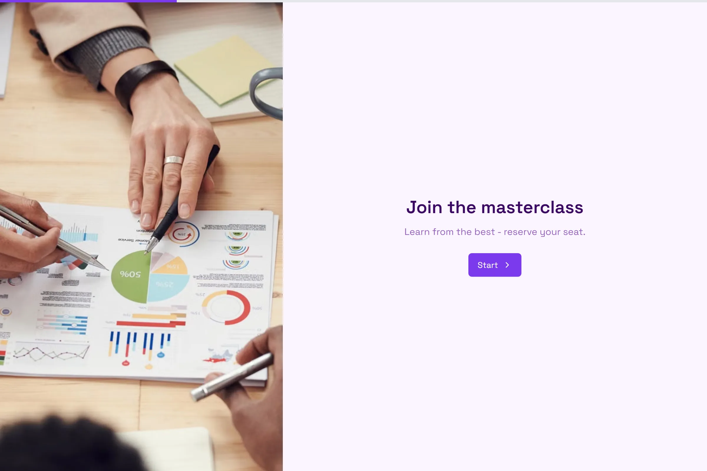 Masterclass Signup template preview