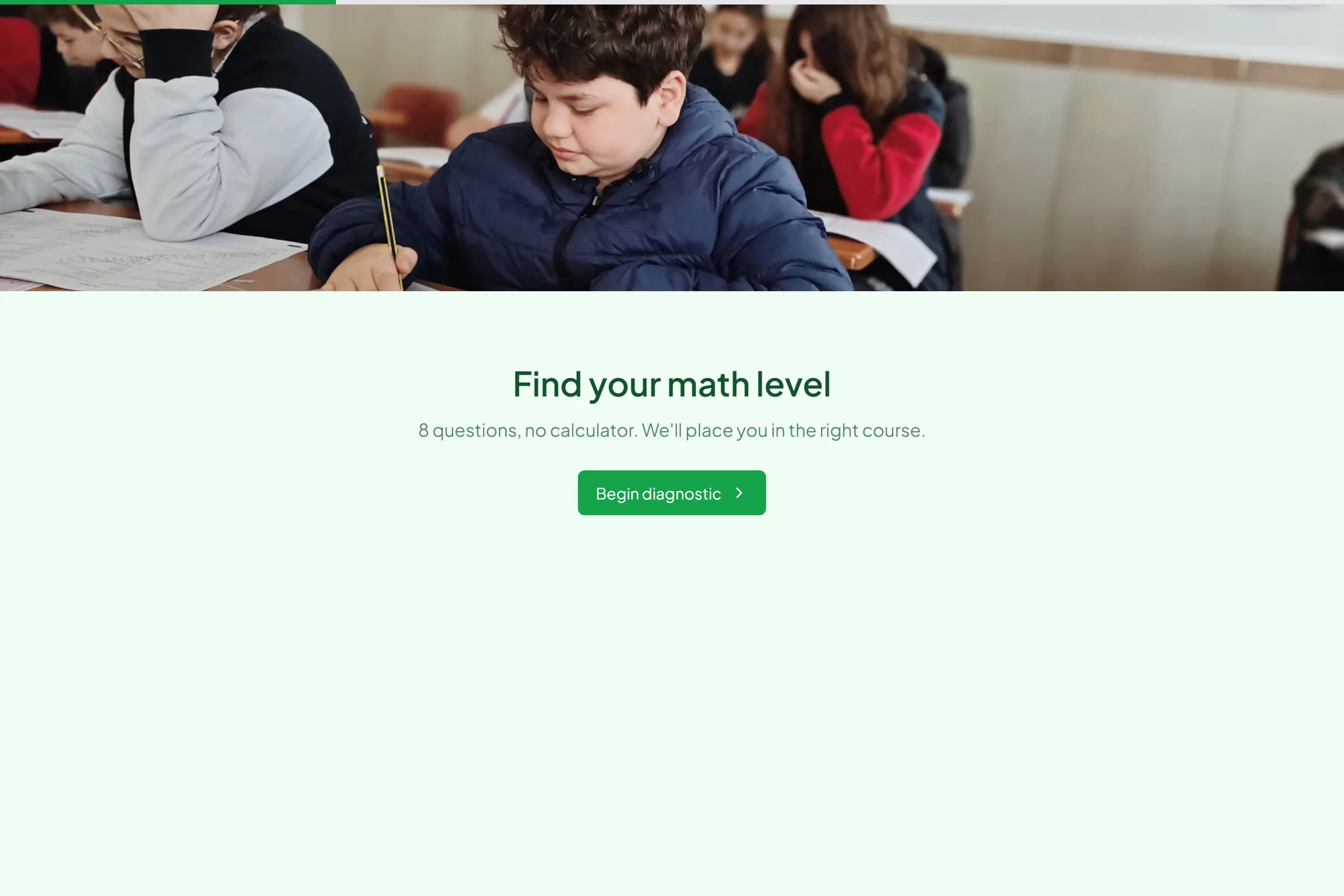 Math Placement Test template preview