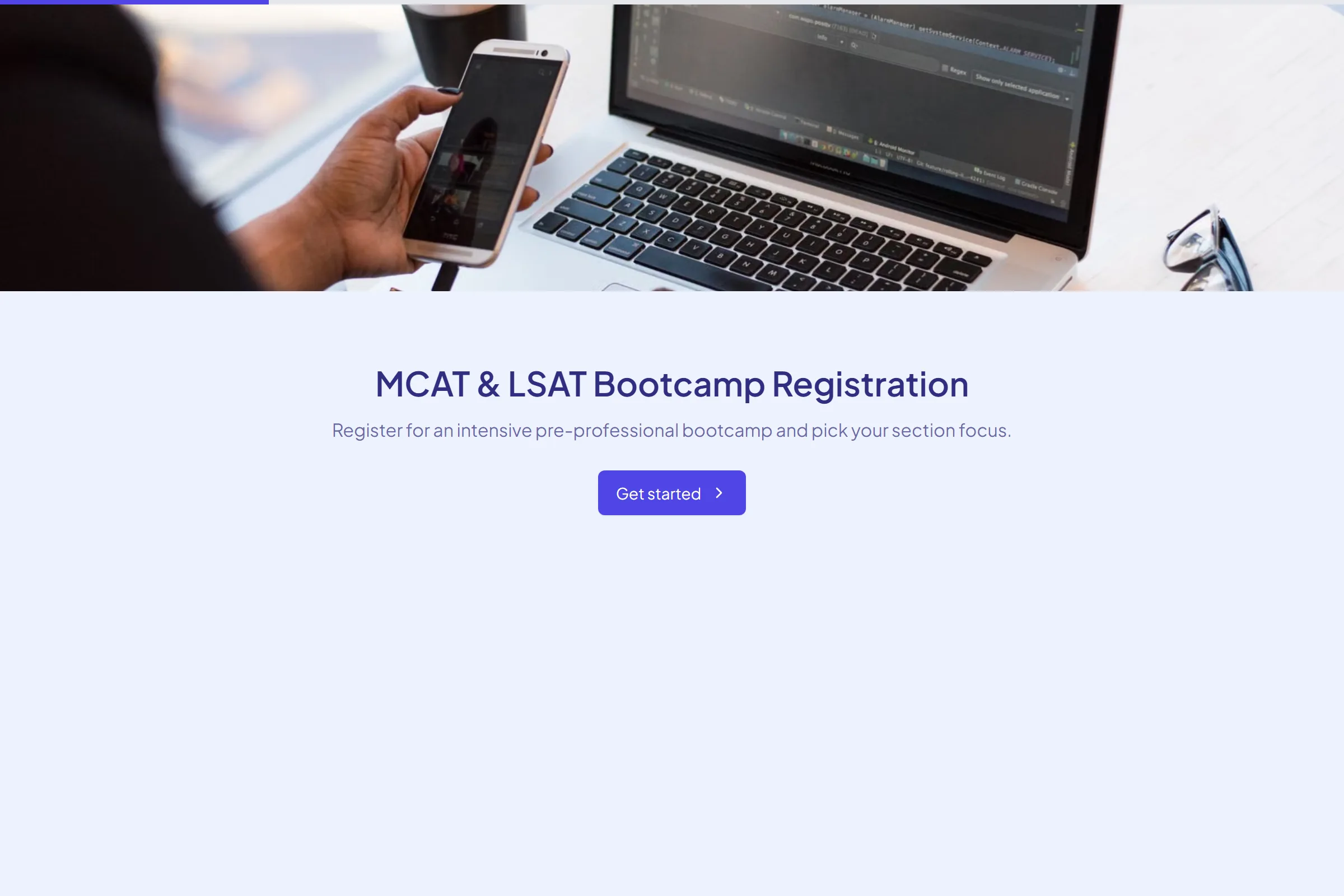 MCAT & LSAT Bootcamp Registration template preview