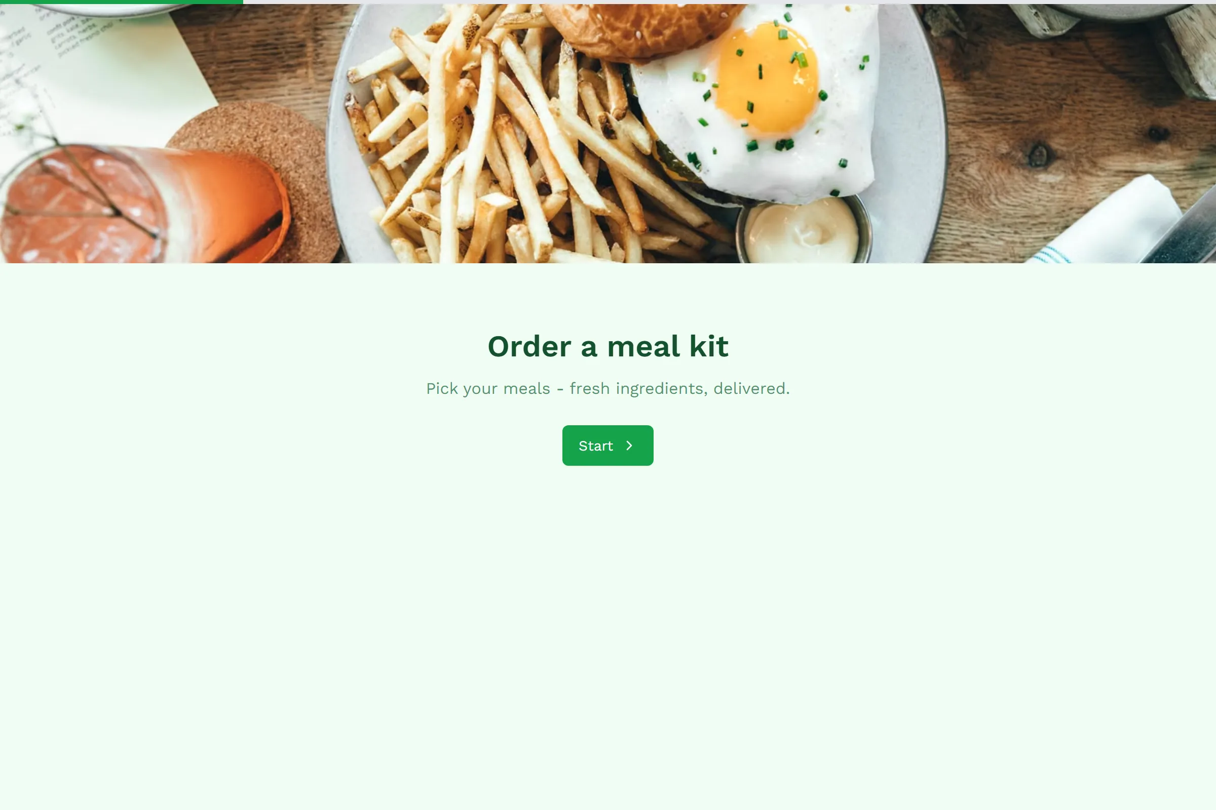 Meal Kit Order template preview