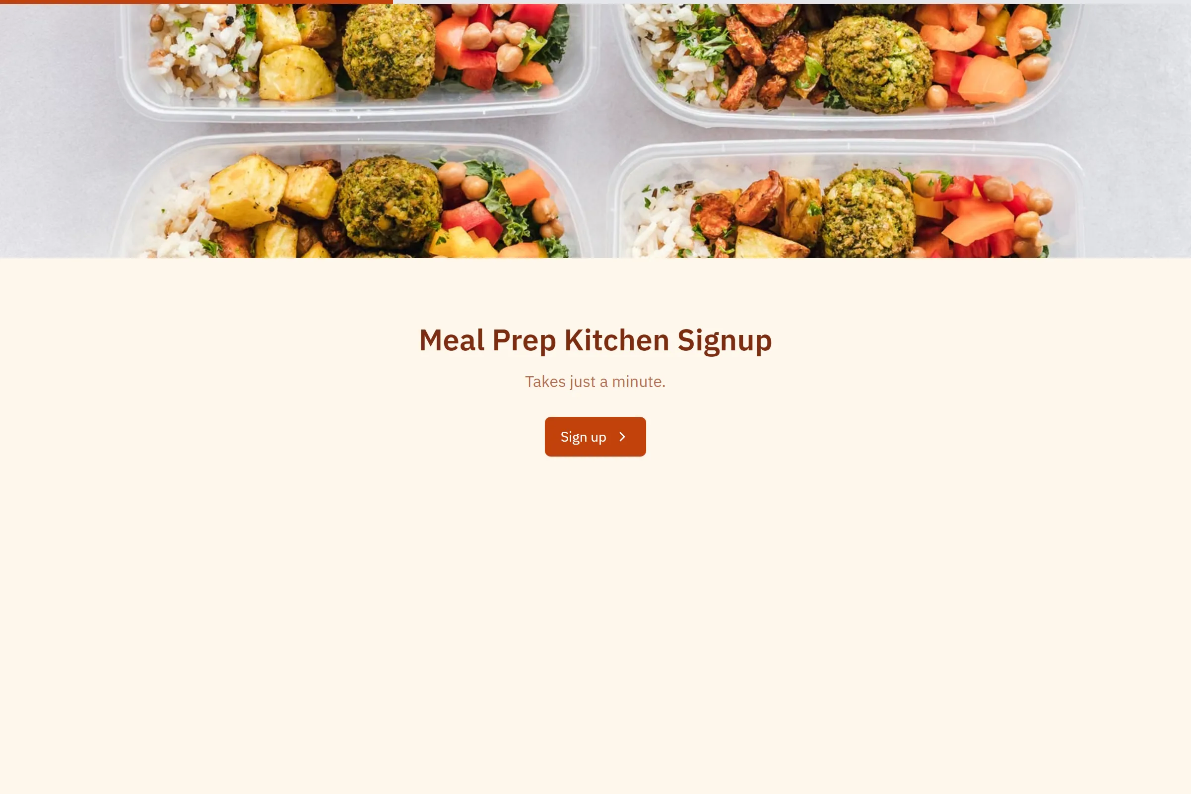 Meal Prep Kitchen Signup template preview