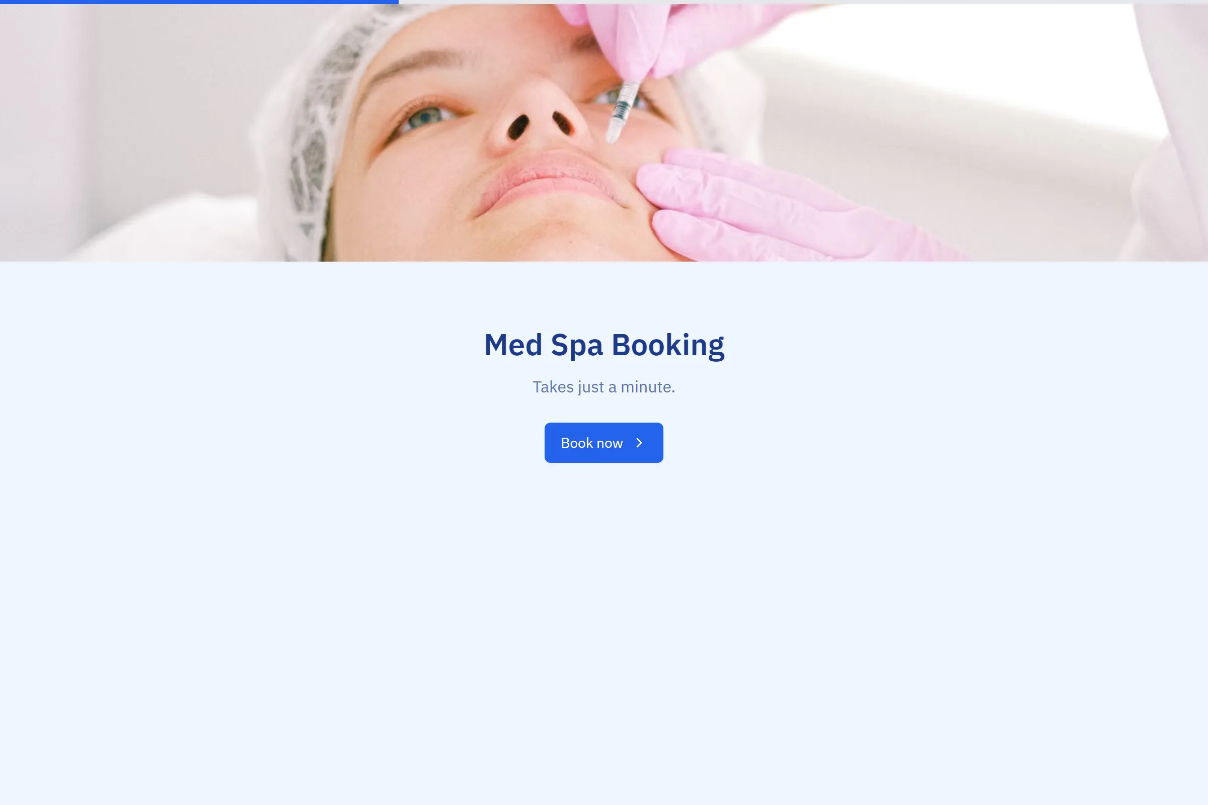 Med Spa Booking template preview