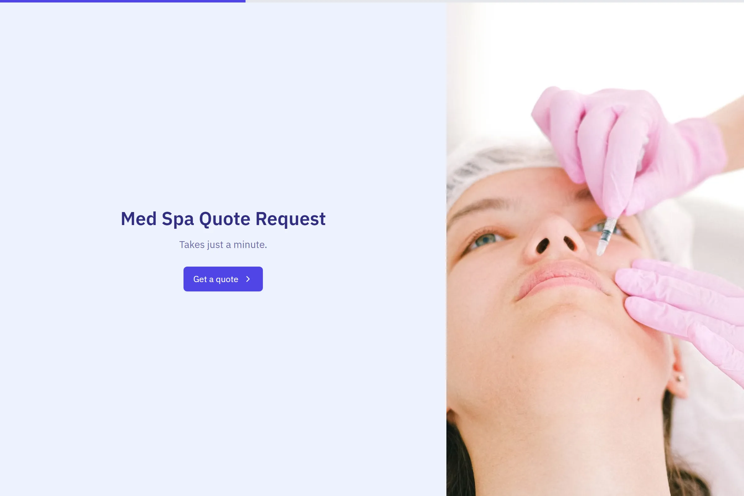 Med Spa Quote Request template preview