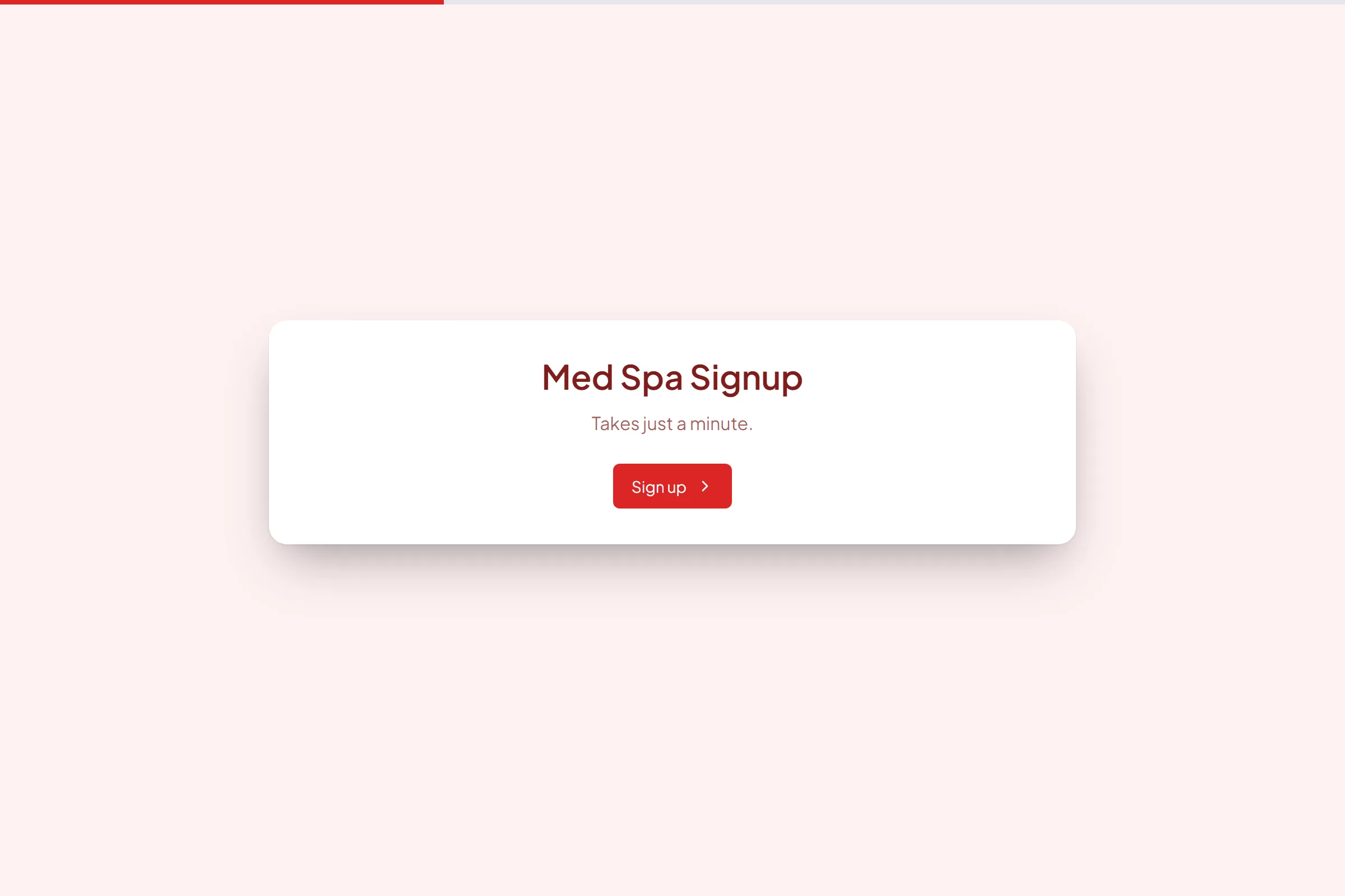 Med Spa Signup template preview