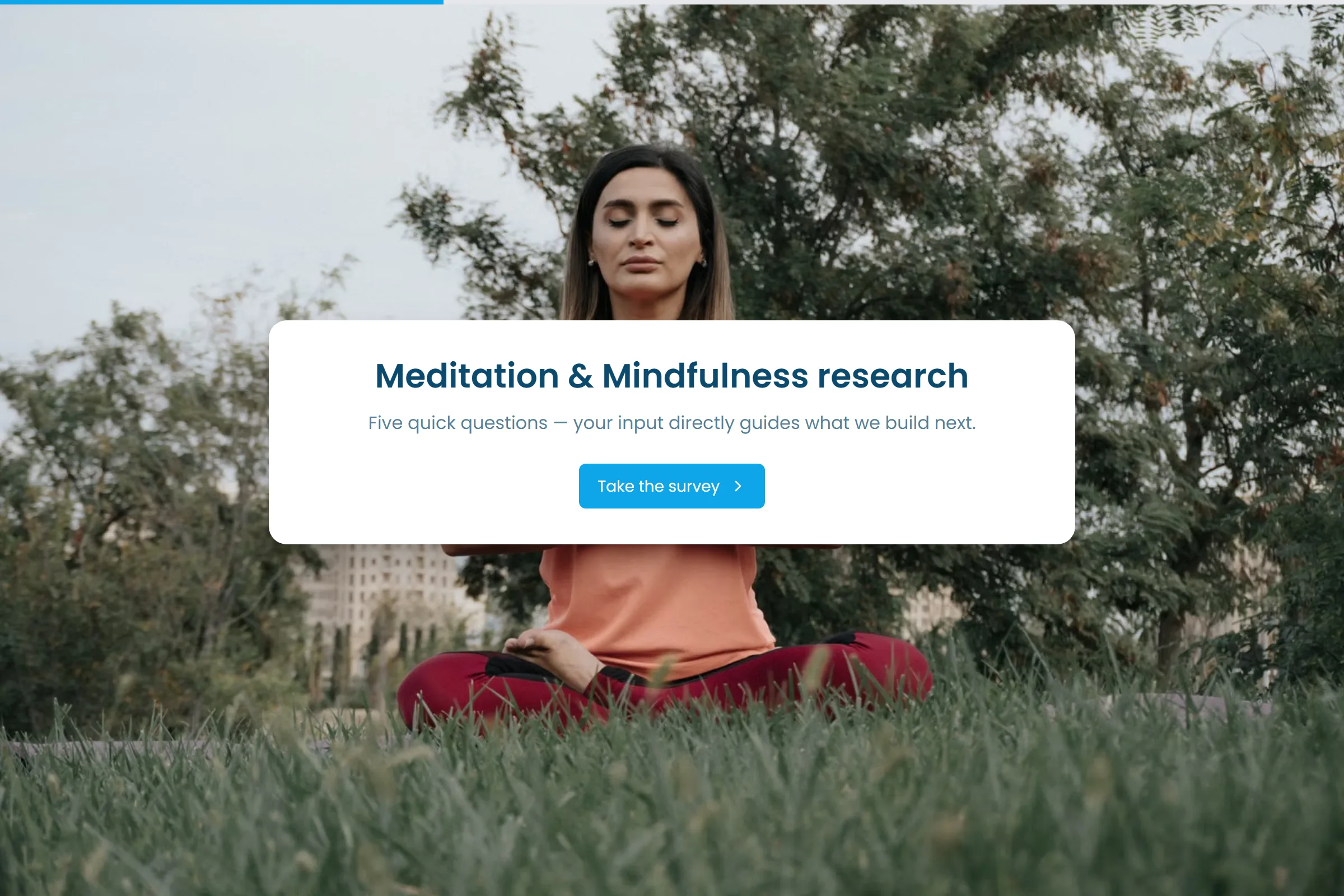 Meditation & Mindfulness Market Research Survey template preview