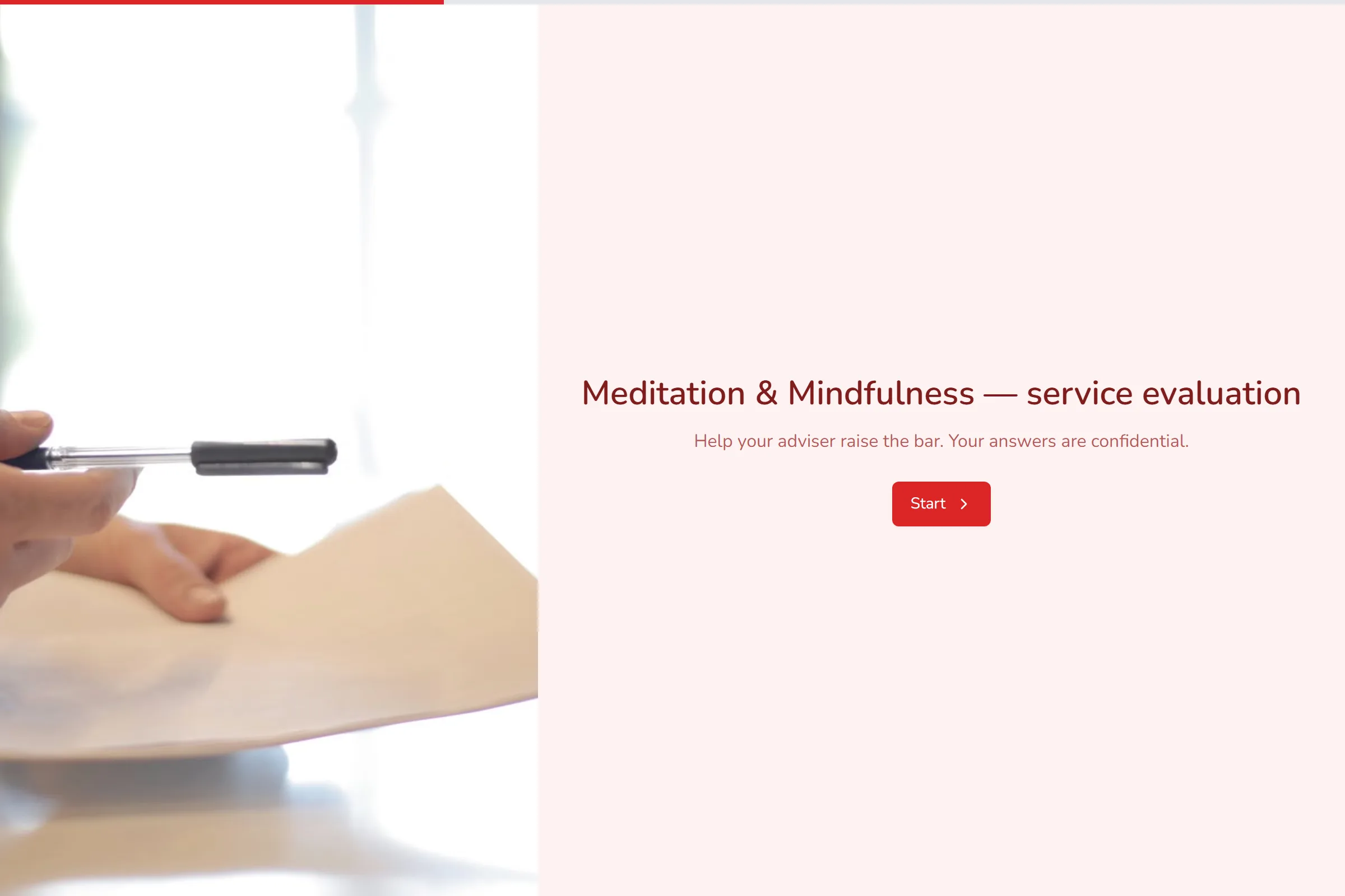 Meditation & Mindfulness Service Evaluation template preview