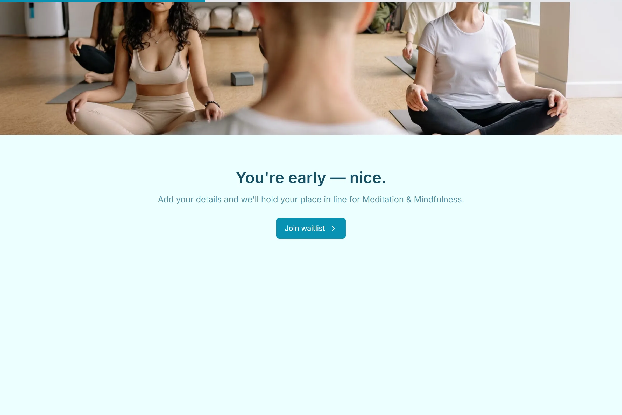 Meditation & Mindfulness Waitlist template preview