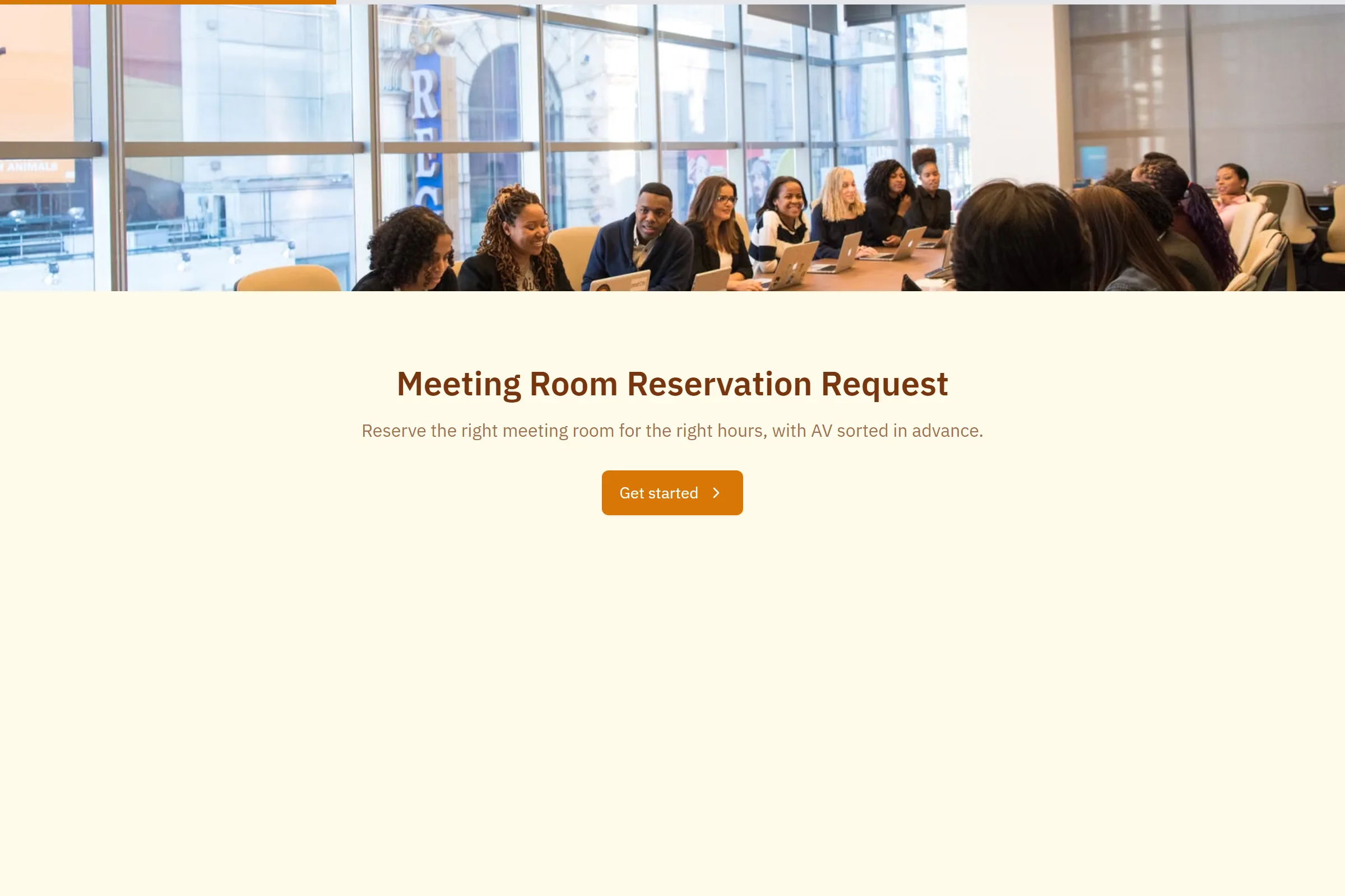 Meeting Room Reservation Request template preview