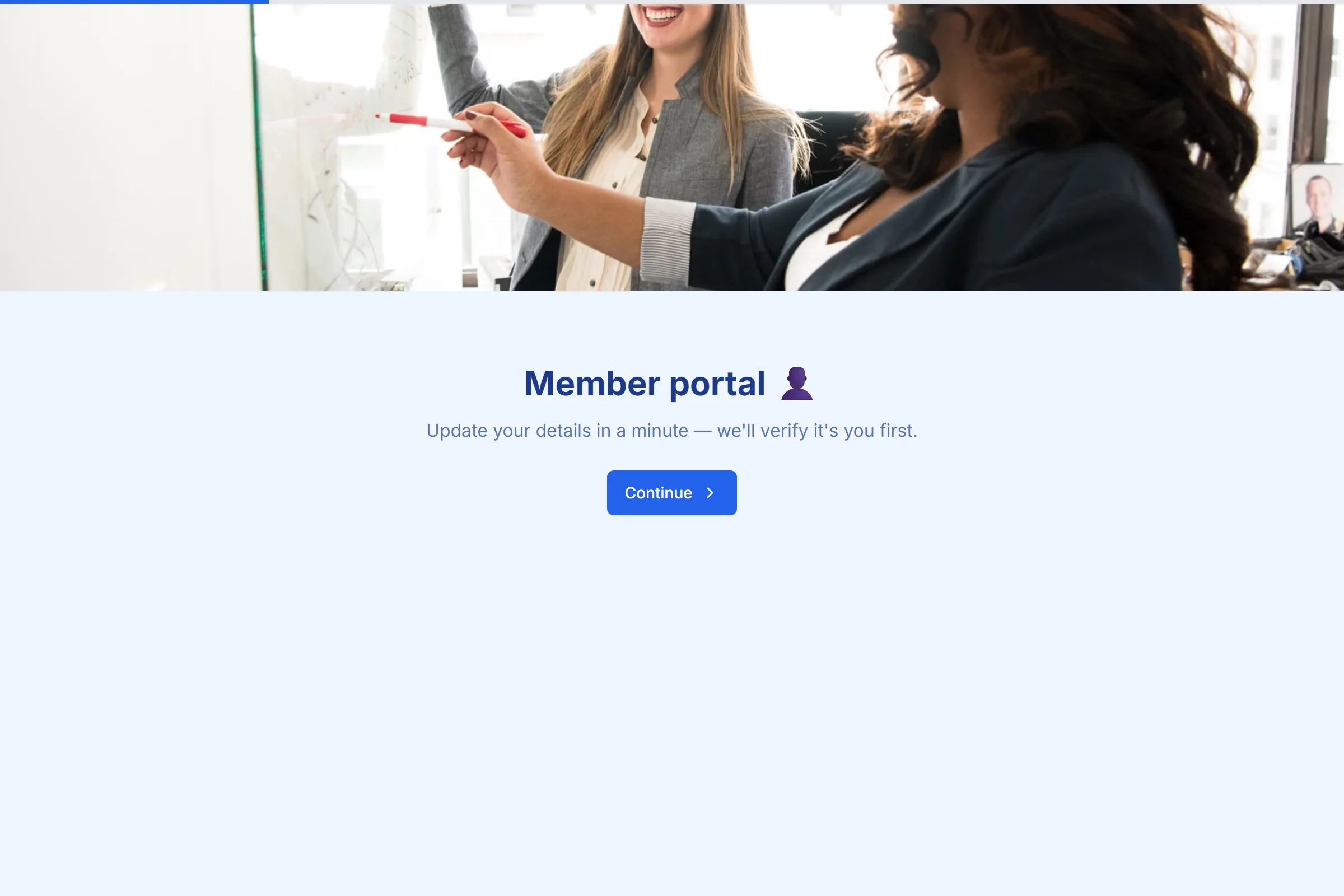 Member Portal — Update Details template preview