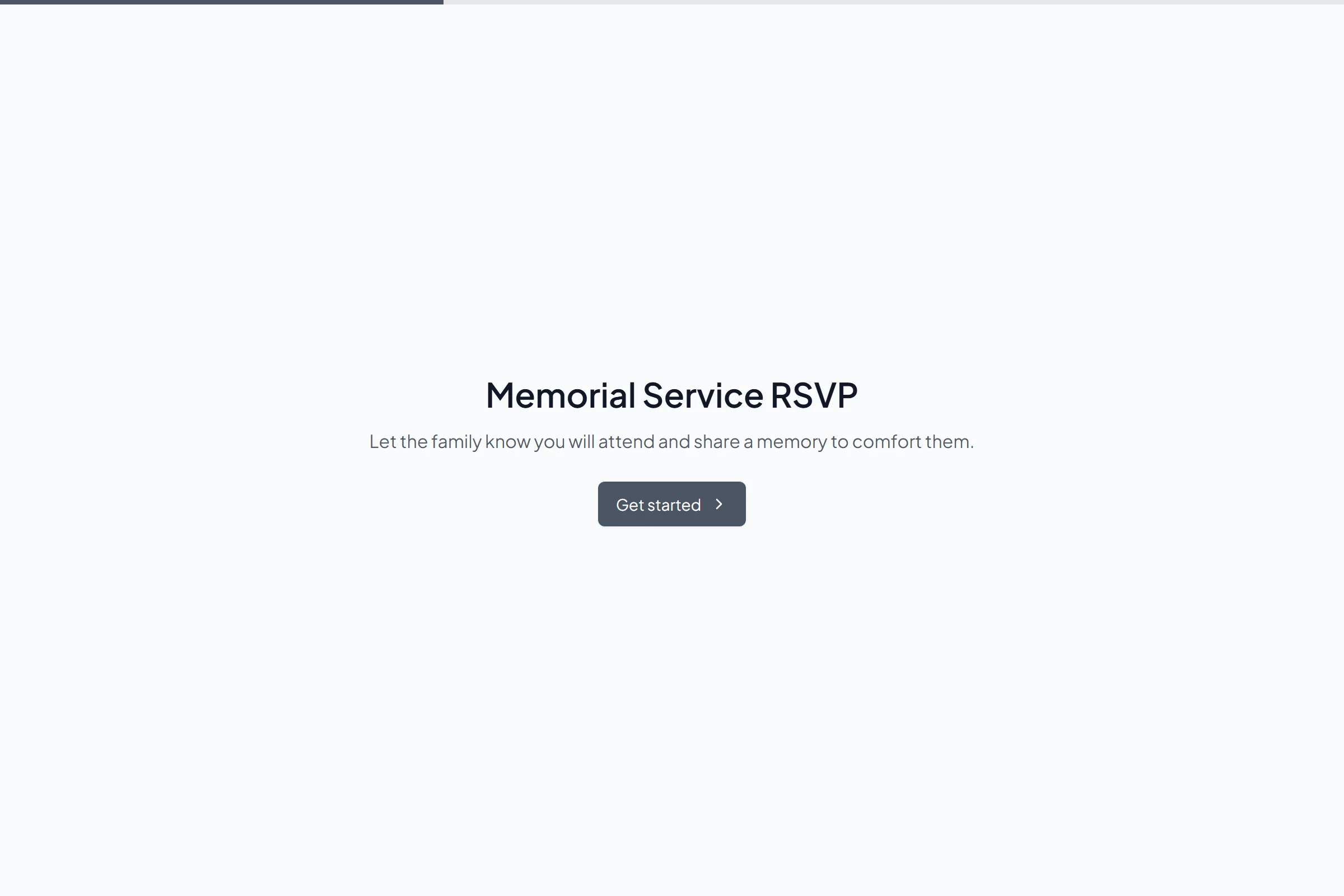 Memorial Service RSVP template preview