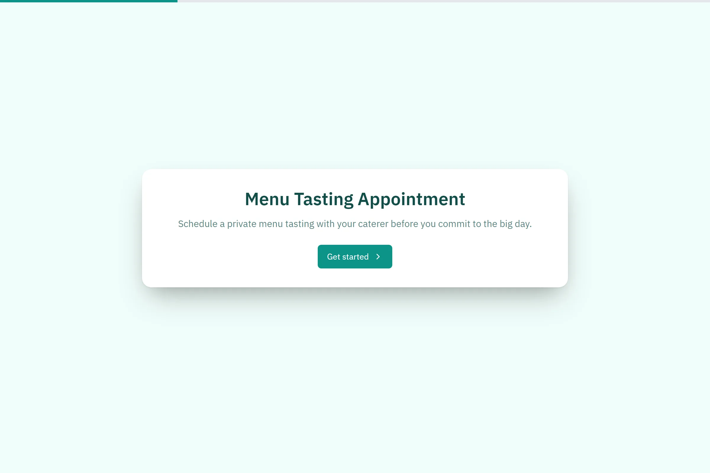 Menu Tasting Appointment template preview