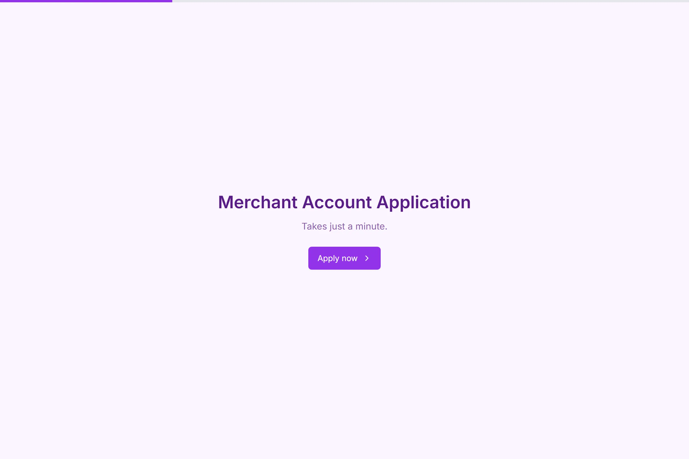 Merchant Account Application template preview