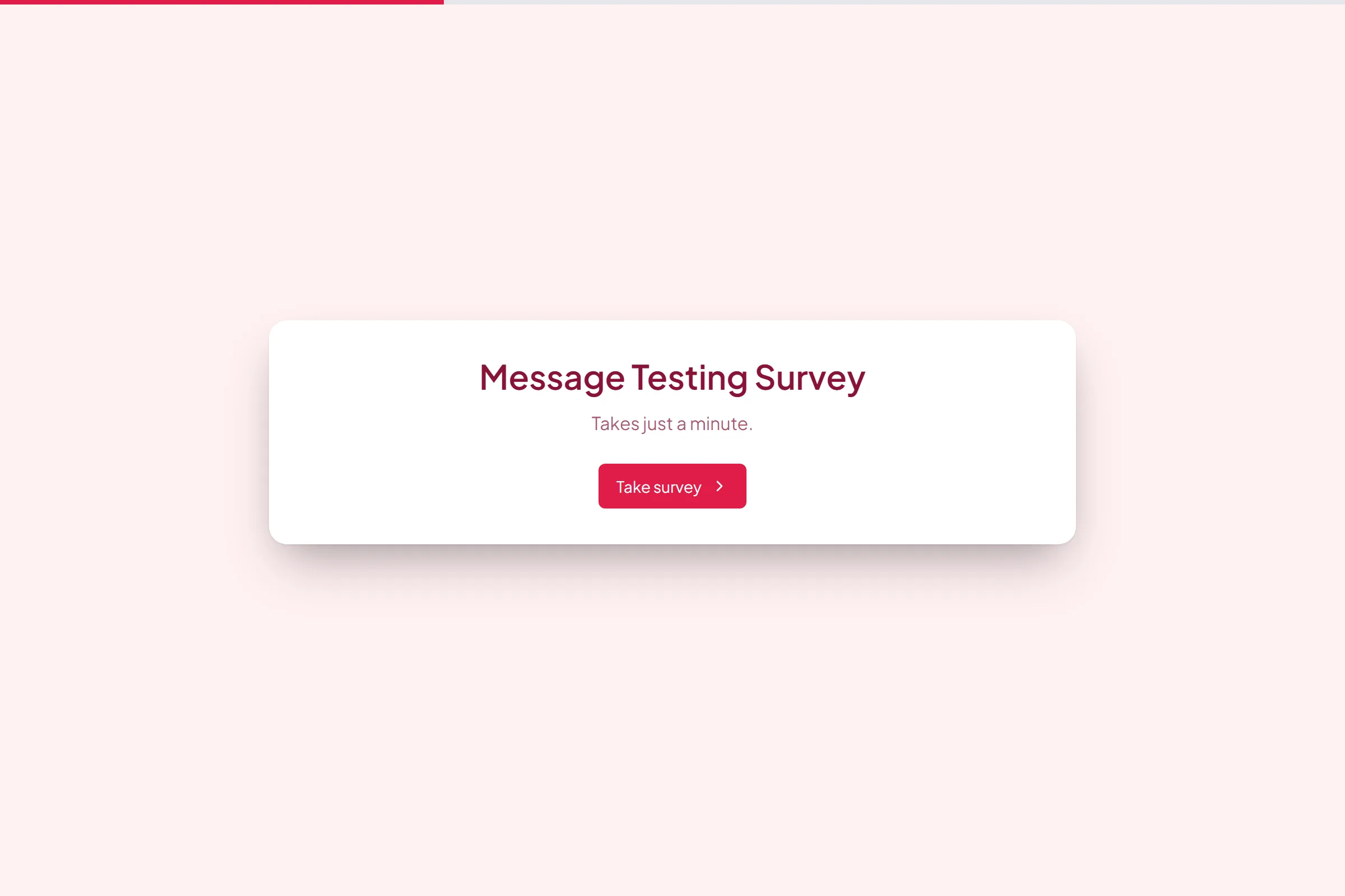 Message Testing Survey template preview