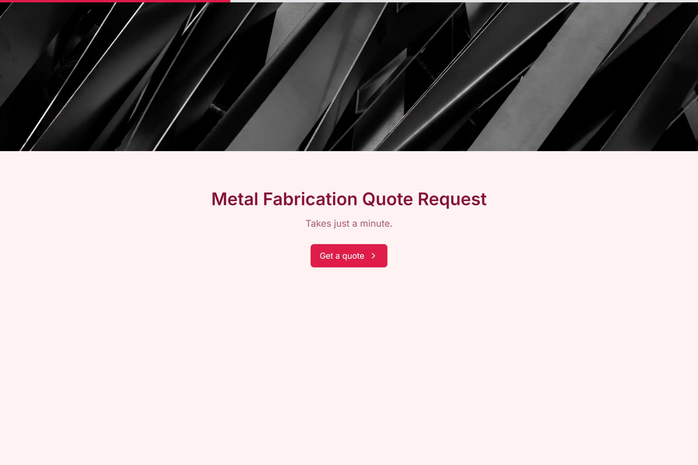 Metal Fabrication Quote Request template preview