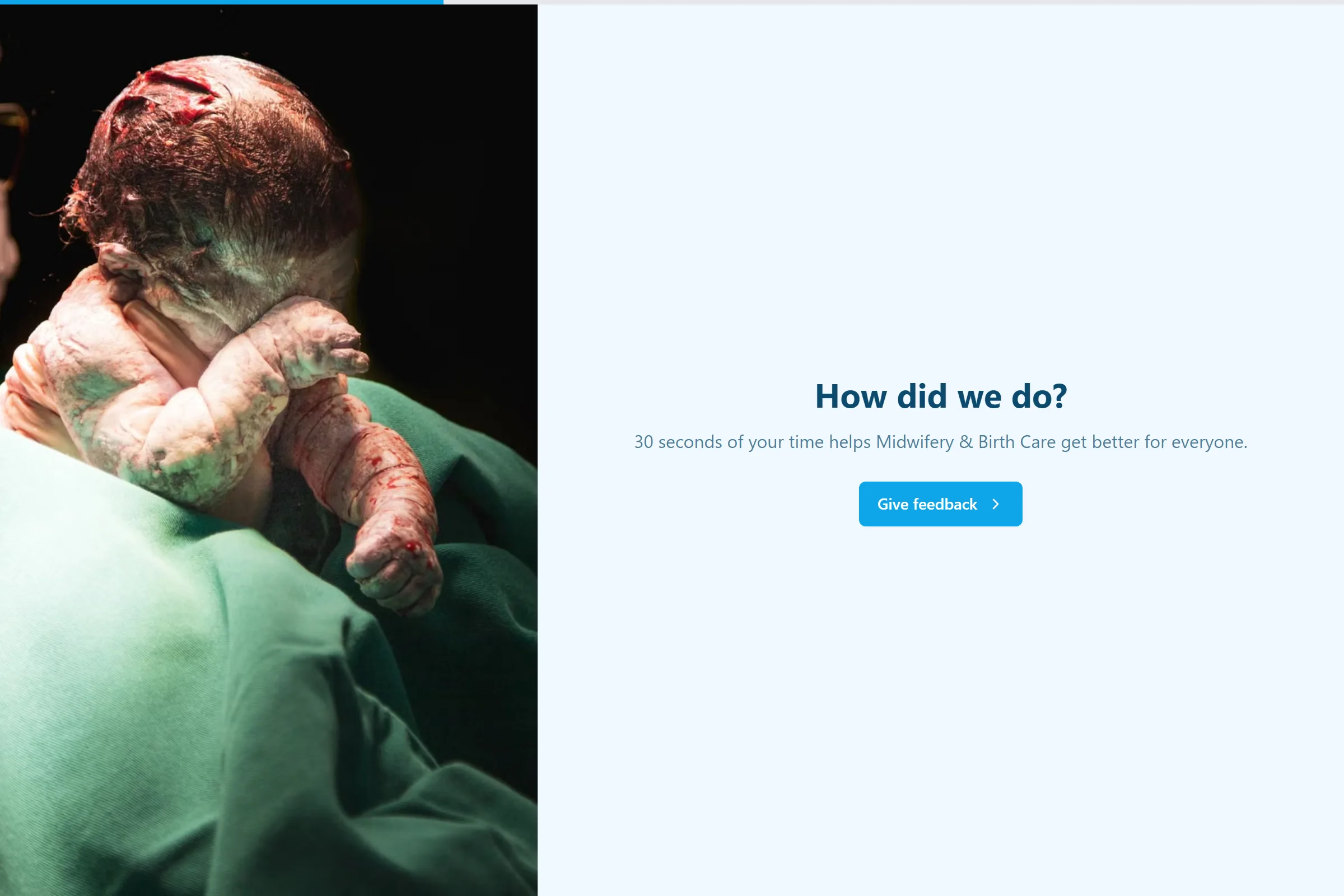 Midwifery & Birth Care Quick Feedback template preview