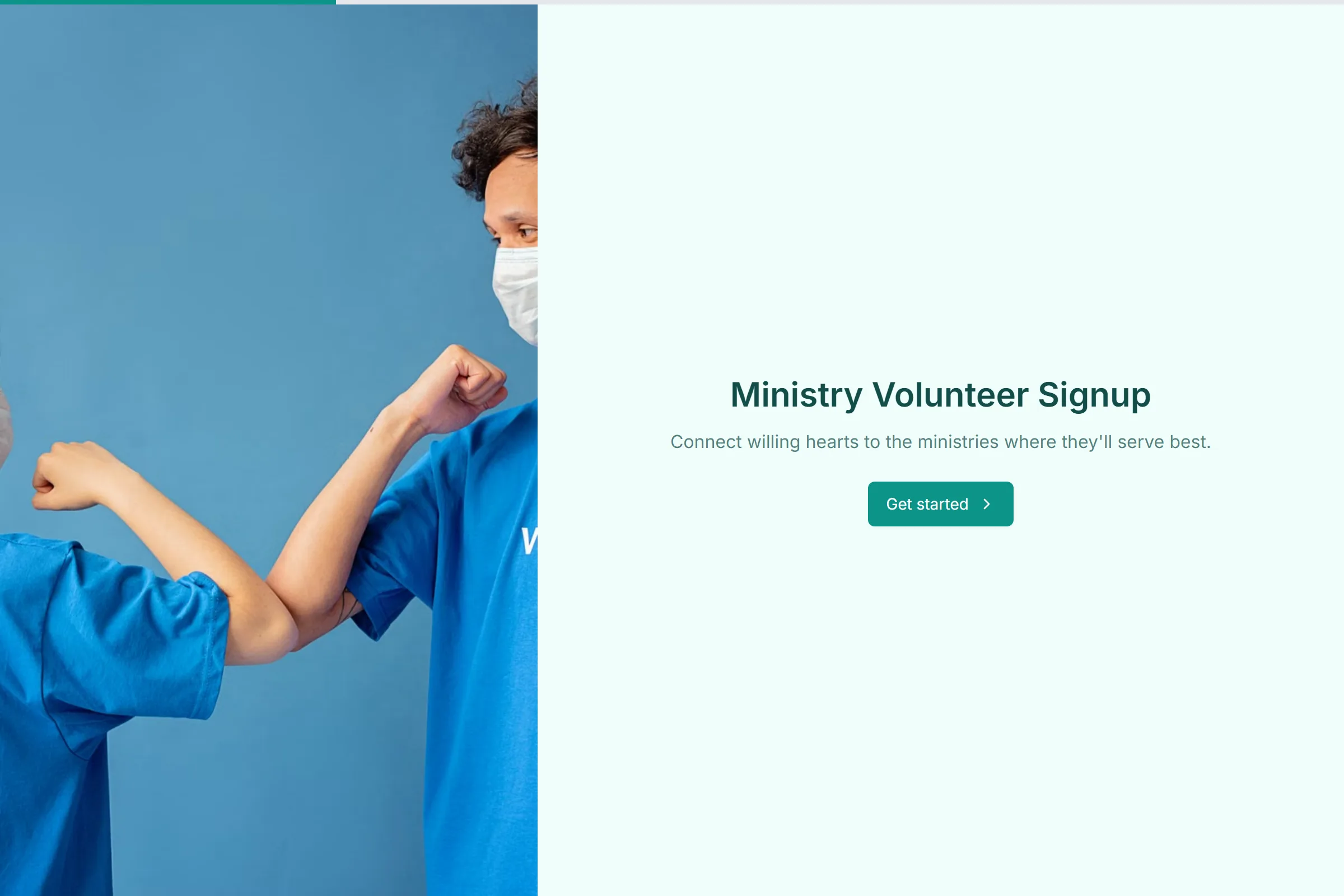 Ministry Volunteer Signup template preview