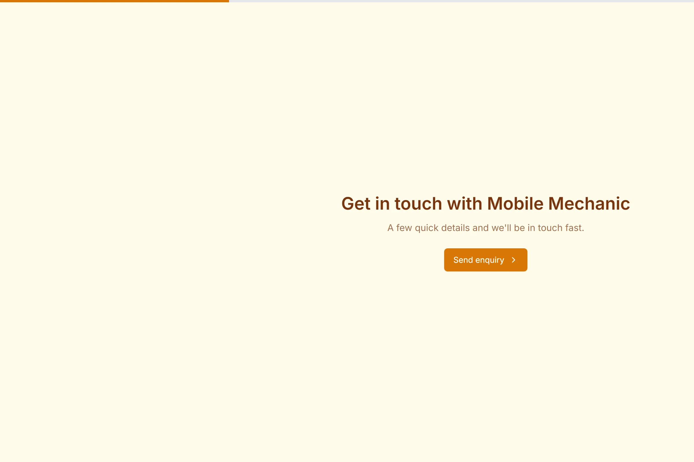 Mobile Mechanic Enquiry template preview