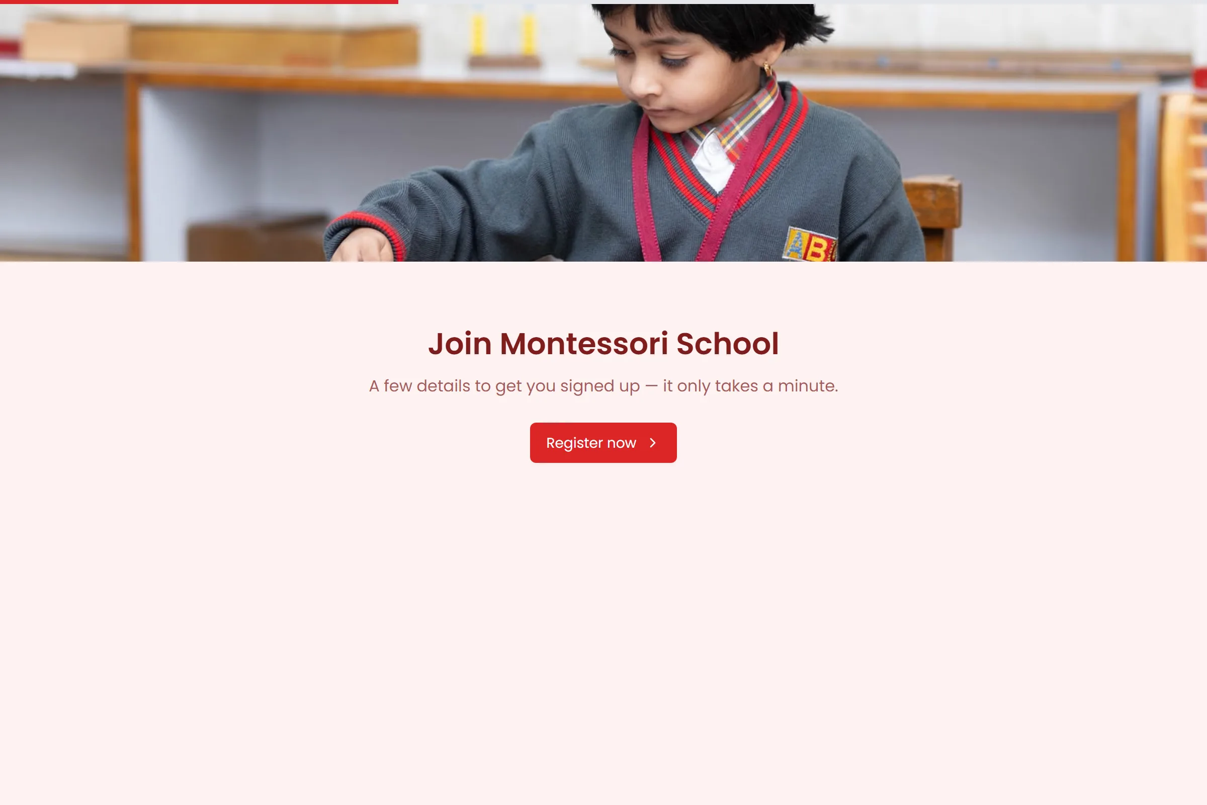 Montessori School Program Application template preview