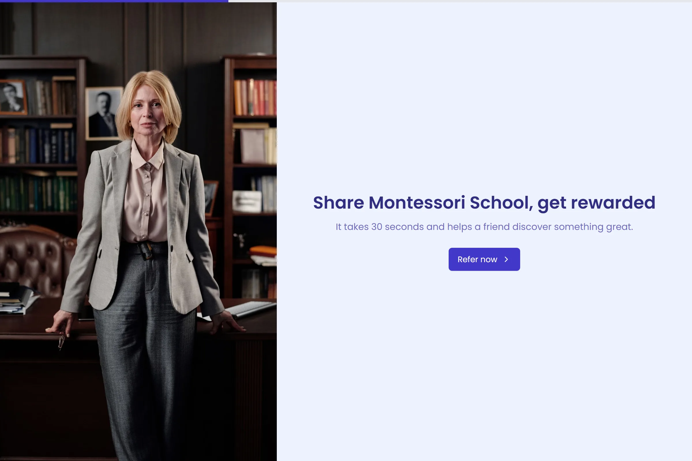 Montessori School Referral Form template preview