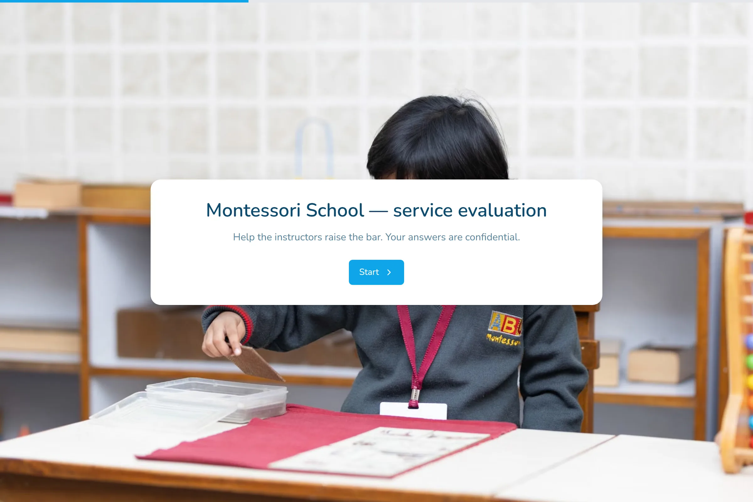 Montessori School Service Evaluation template preview