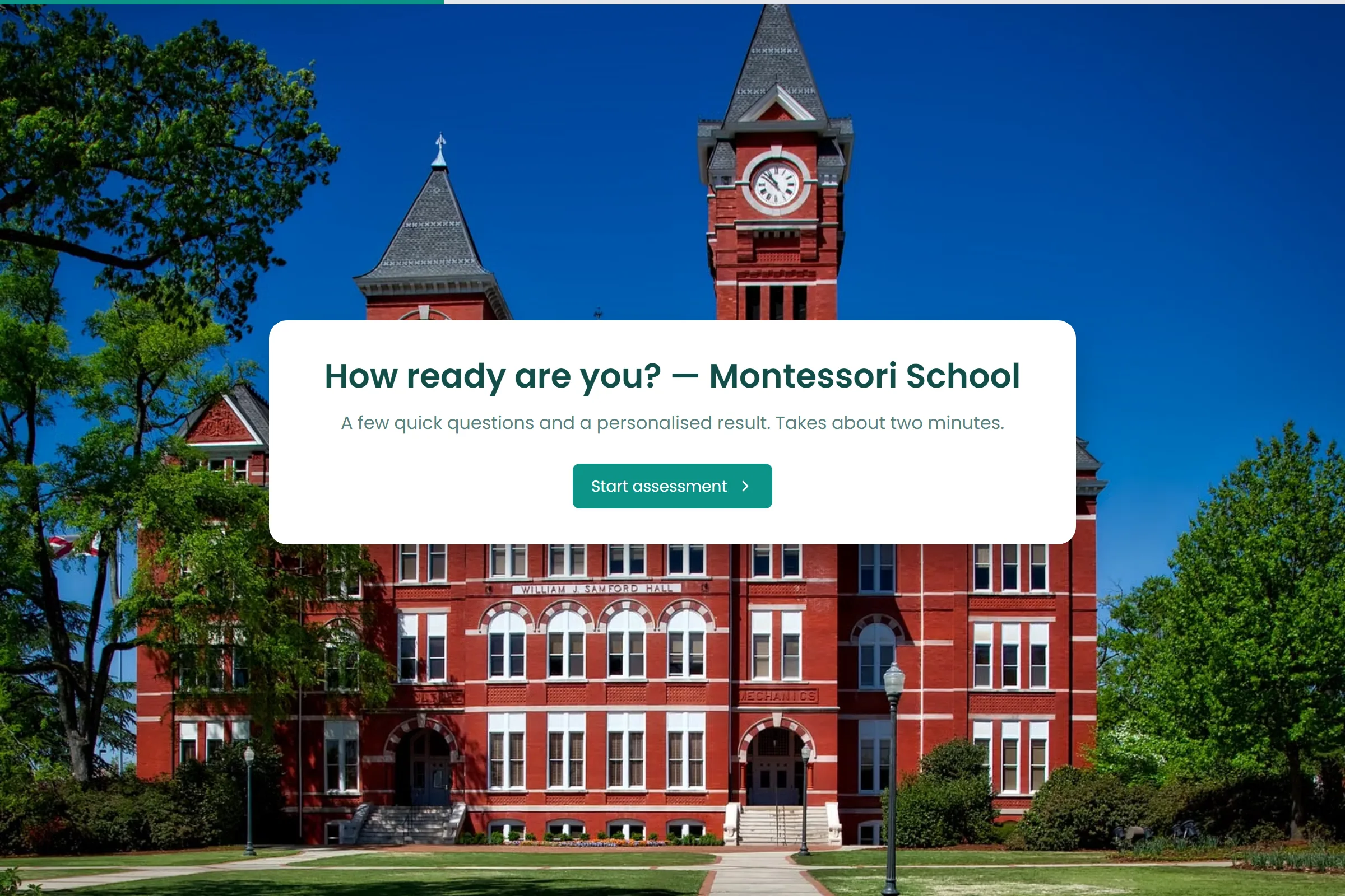 Montessori School Skills & Goals Assessment template preview