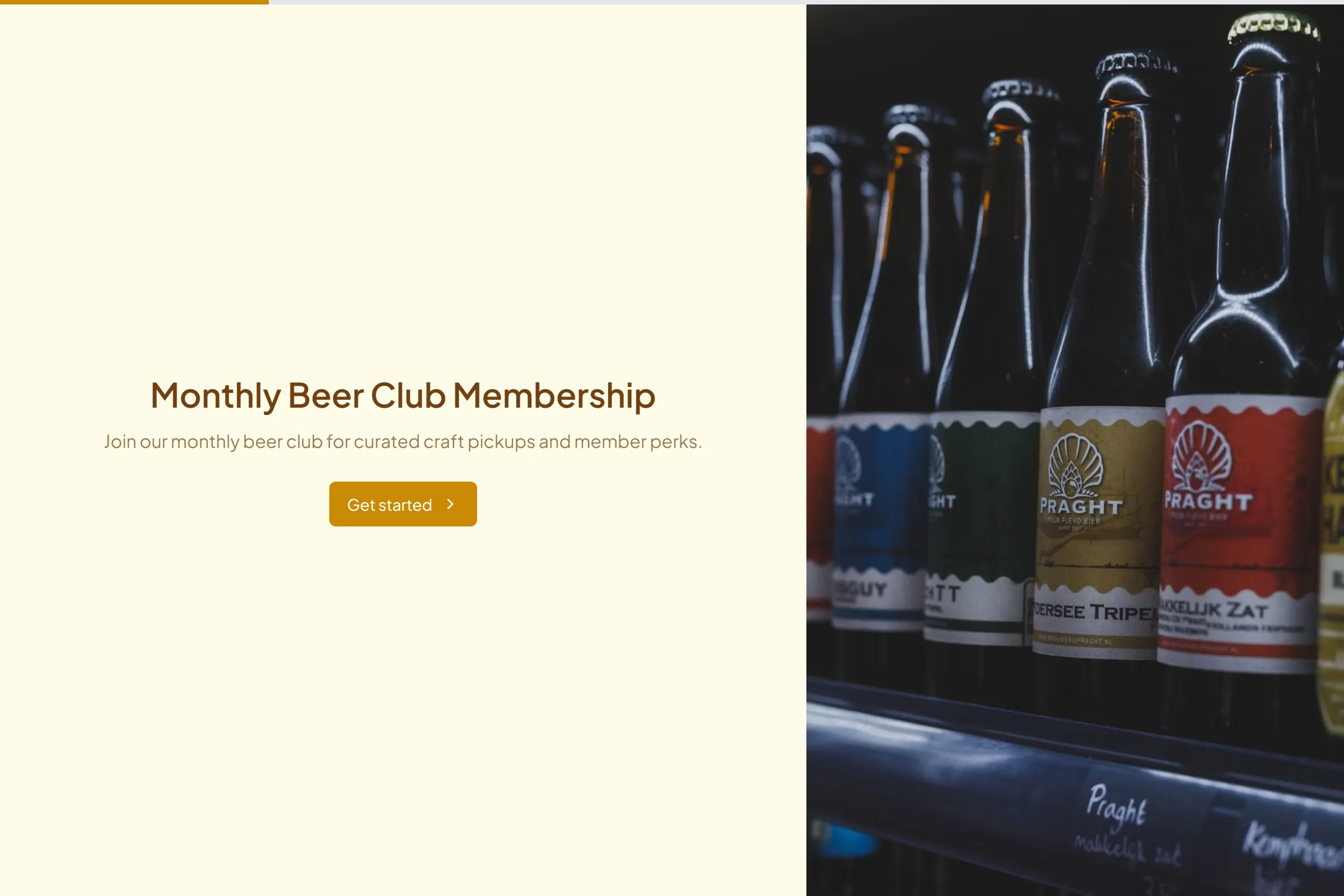 Monthly Beer Club Membership template preview