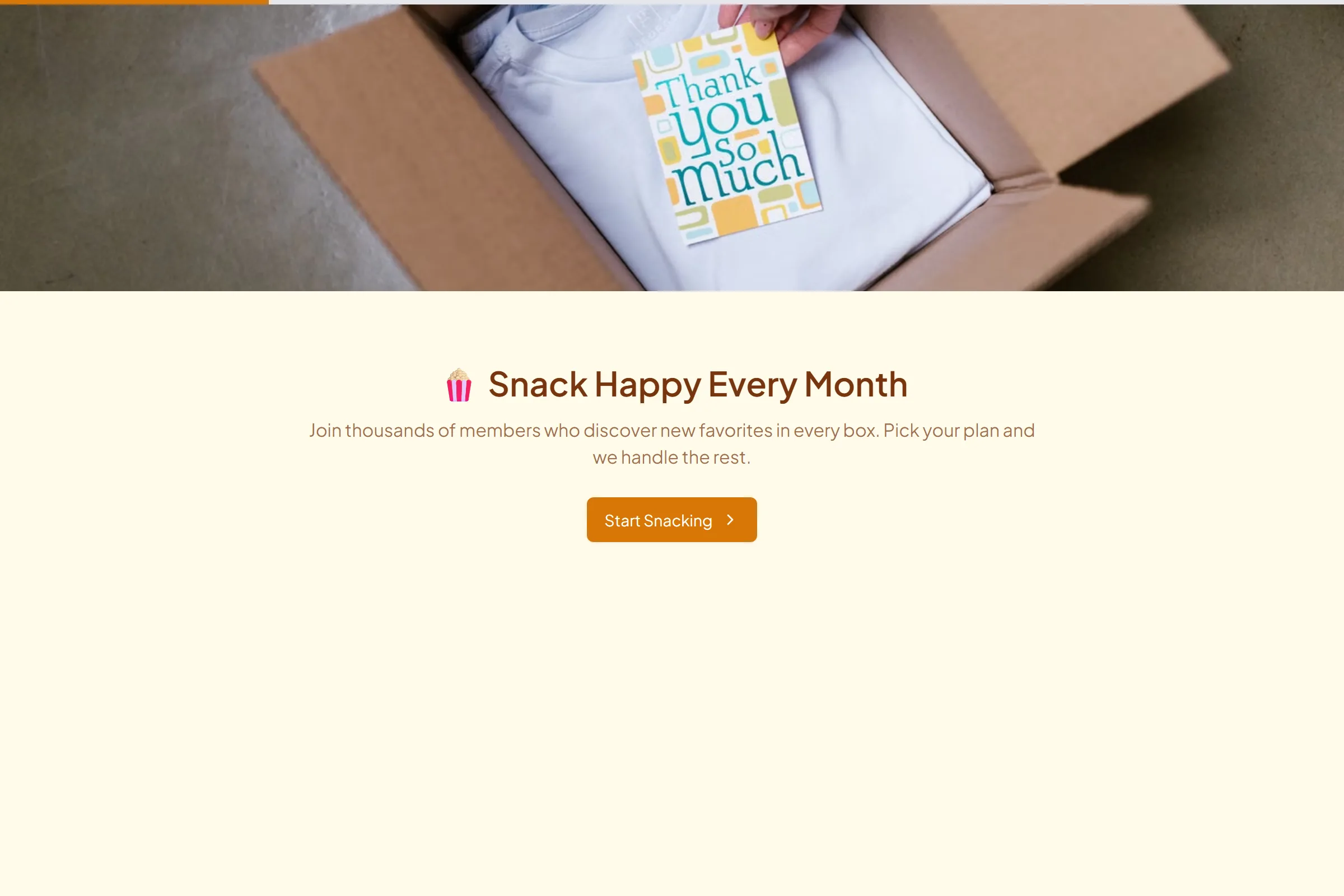 Monthly Snack Box Signup template preview