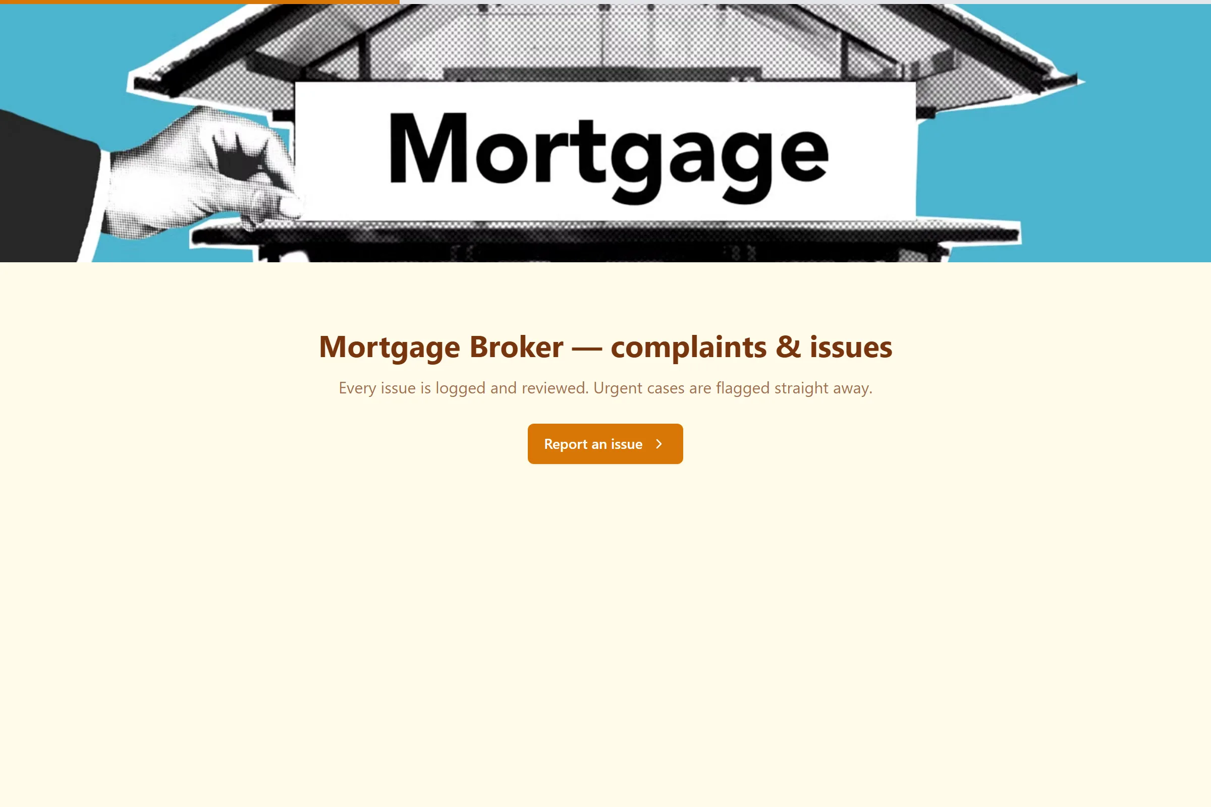 Mortgage Broker Complaint / Issue Form template preview