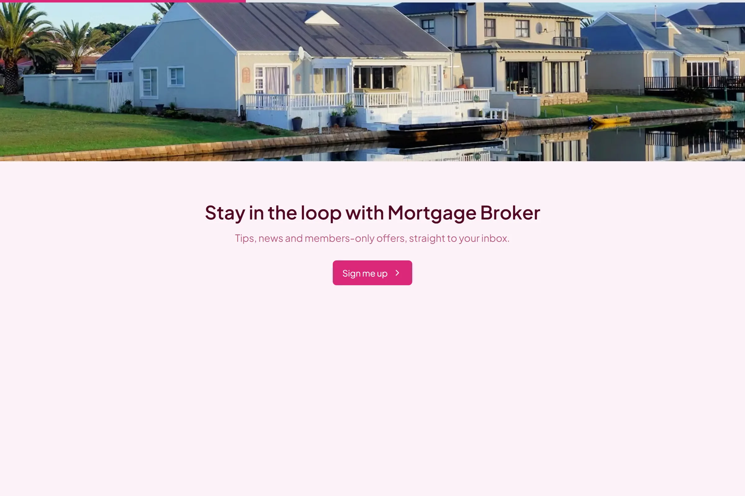 Mortgage Broker Newsletter & Updates Signup template preview