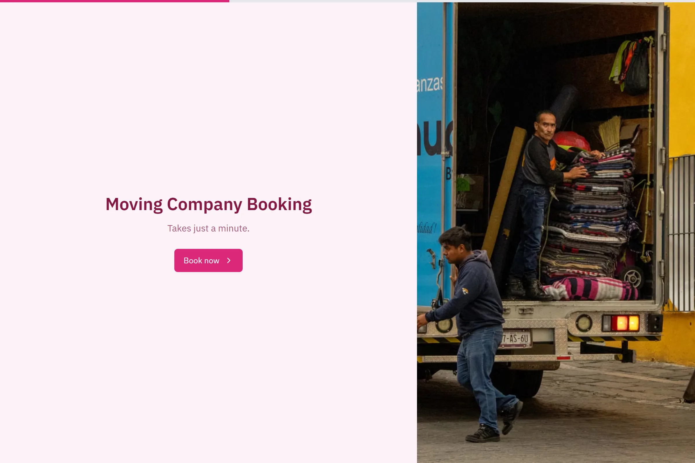 Moving Company Booking template preview