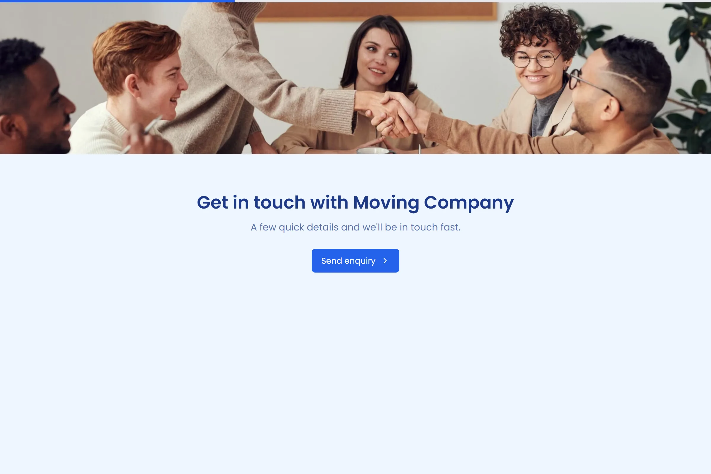 Moving Company Enquiry template preview