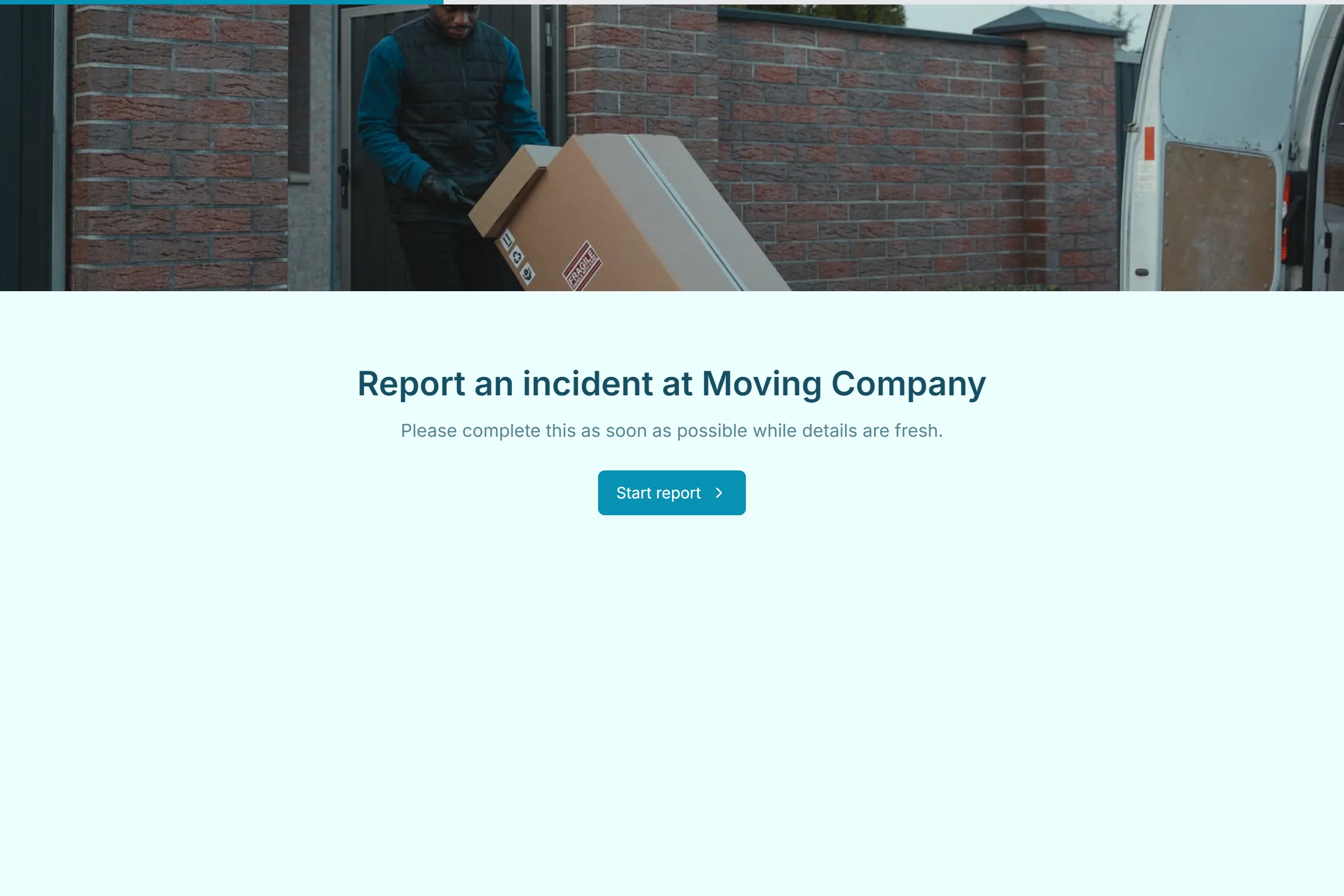 Moving Company Incident Report template preview