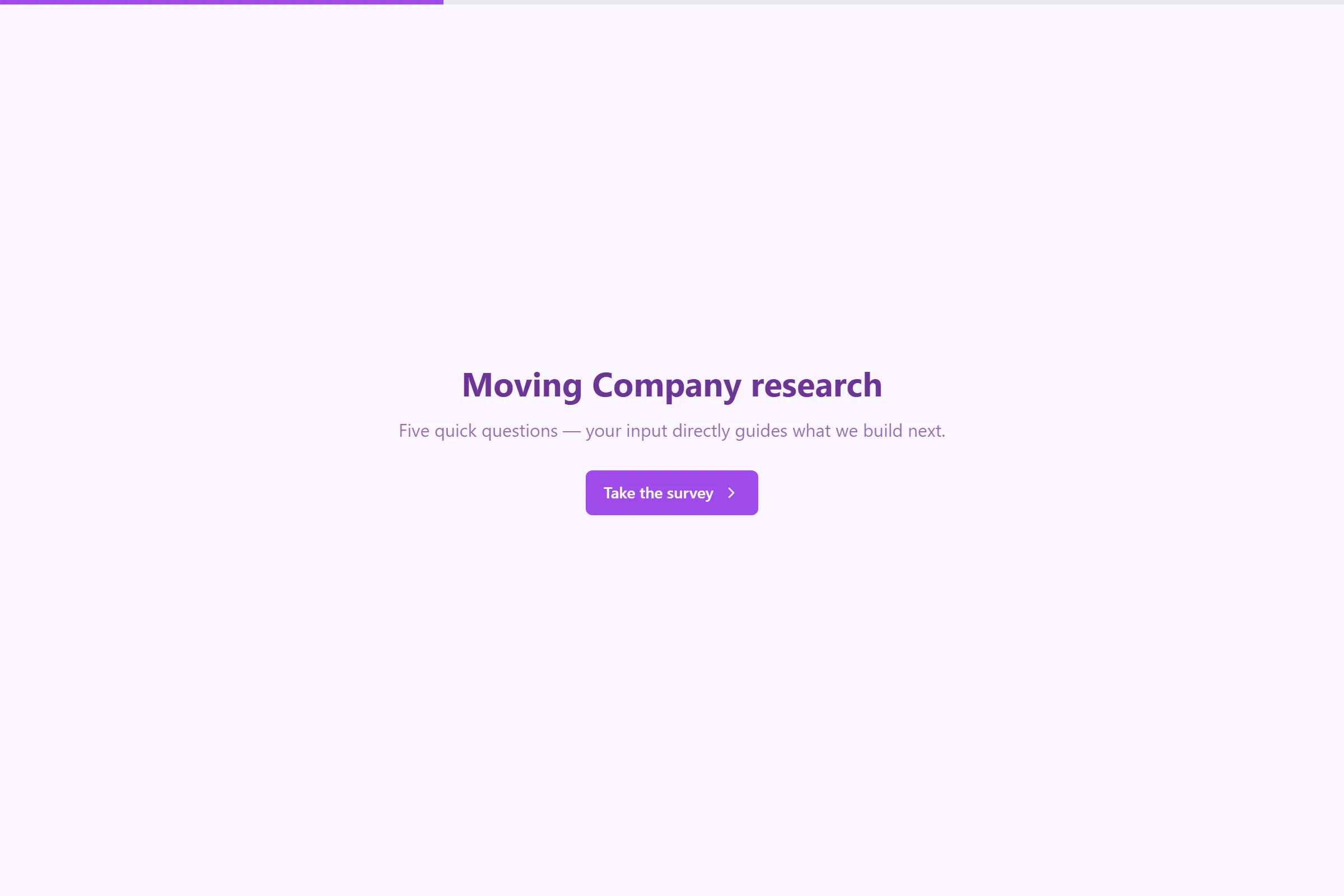 Moving Company Market Research Survey template preview