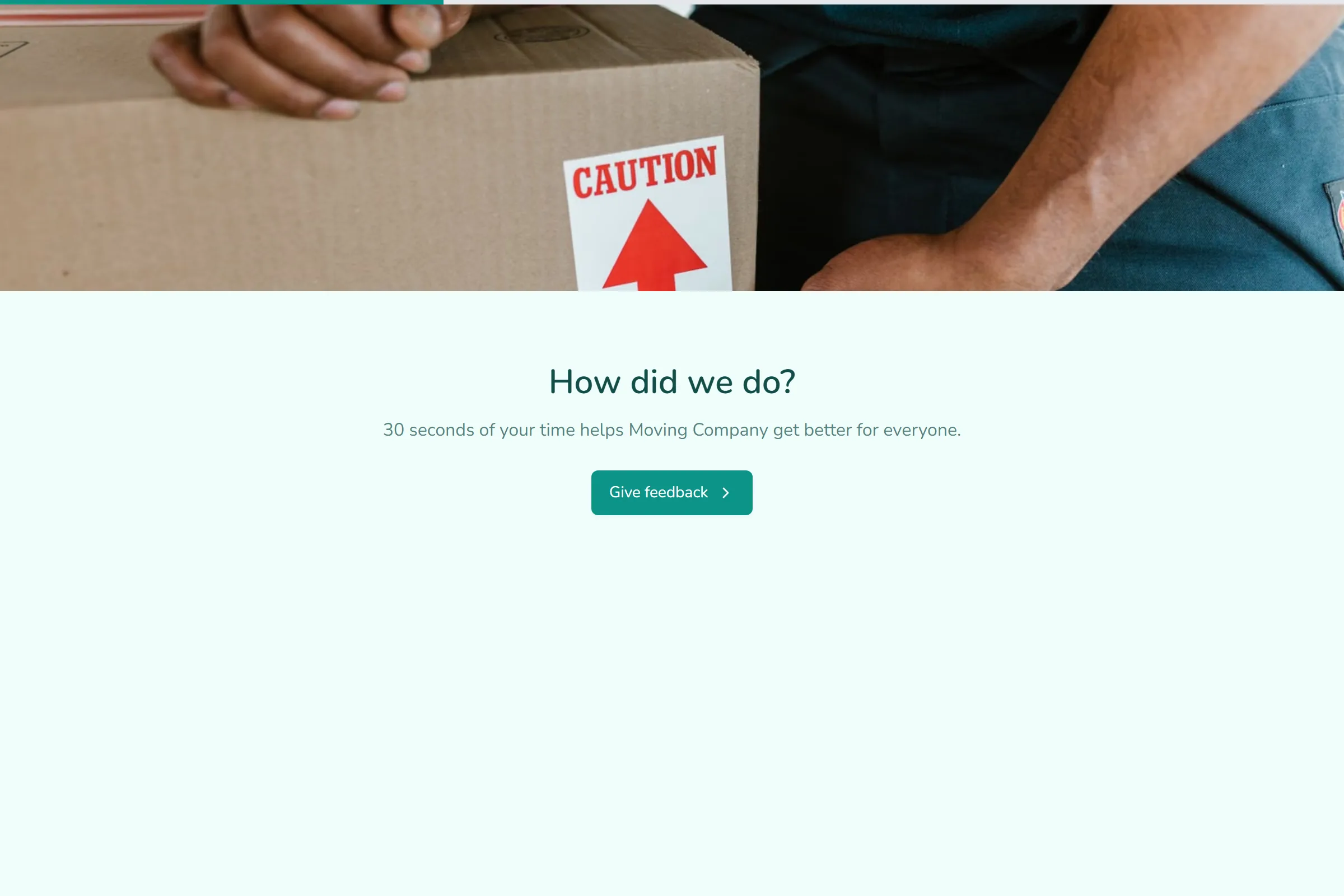 Moving Company Quick Feedback template preview