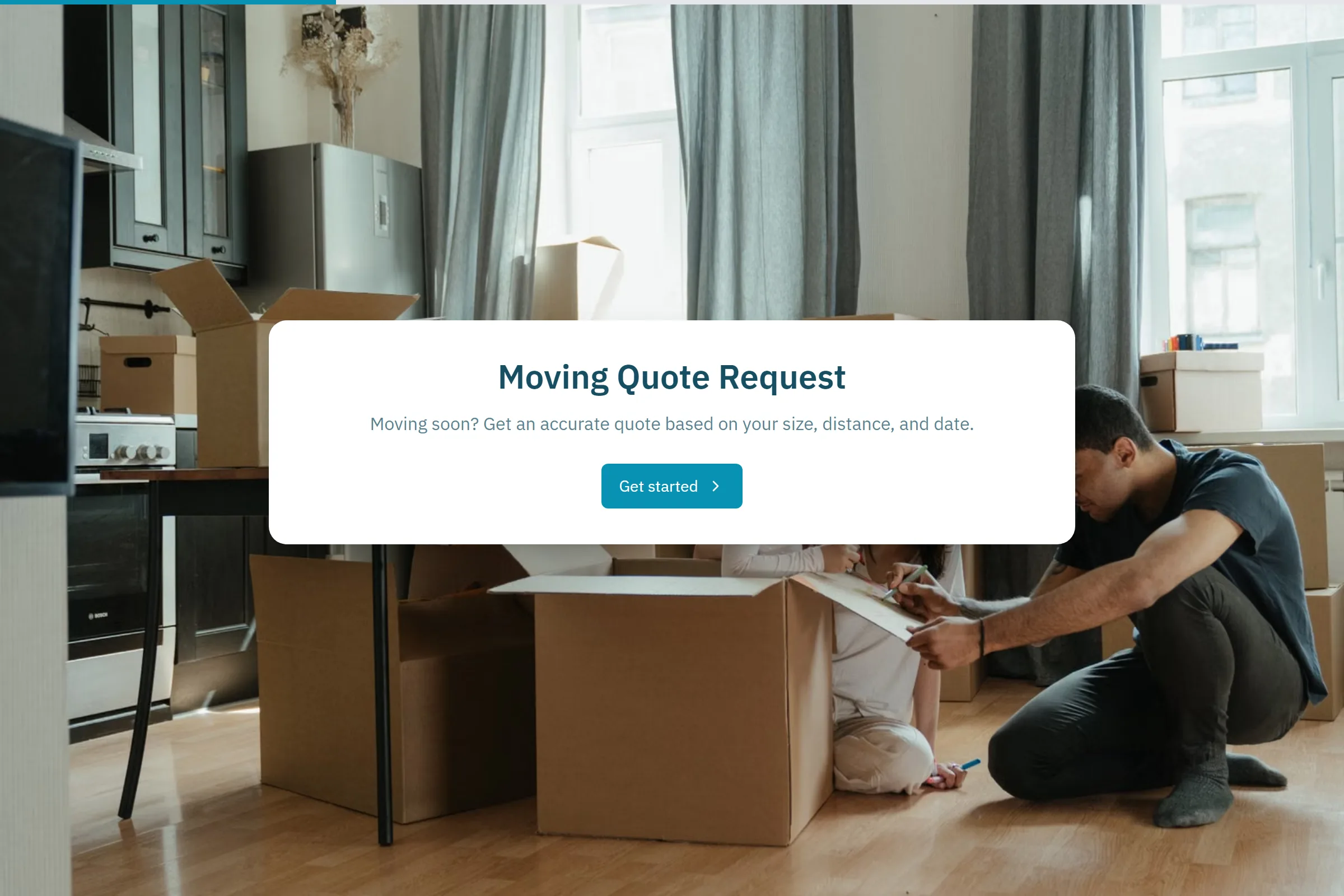 Moving Quote Request template preview