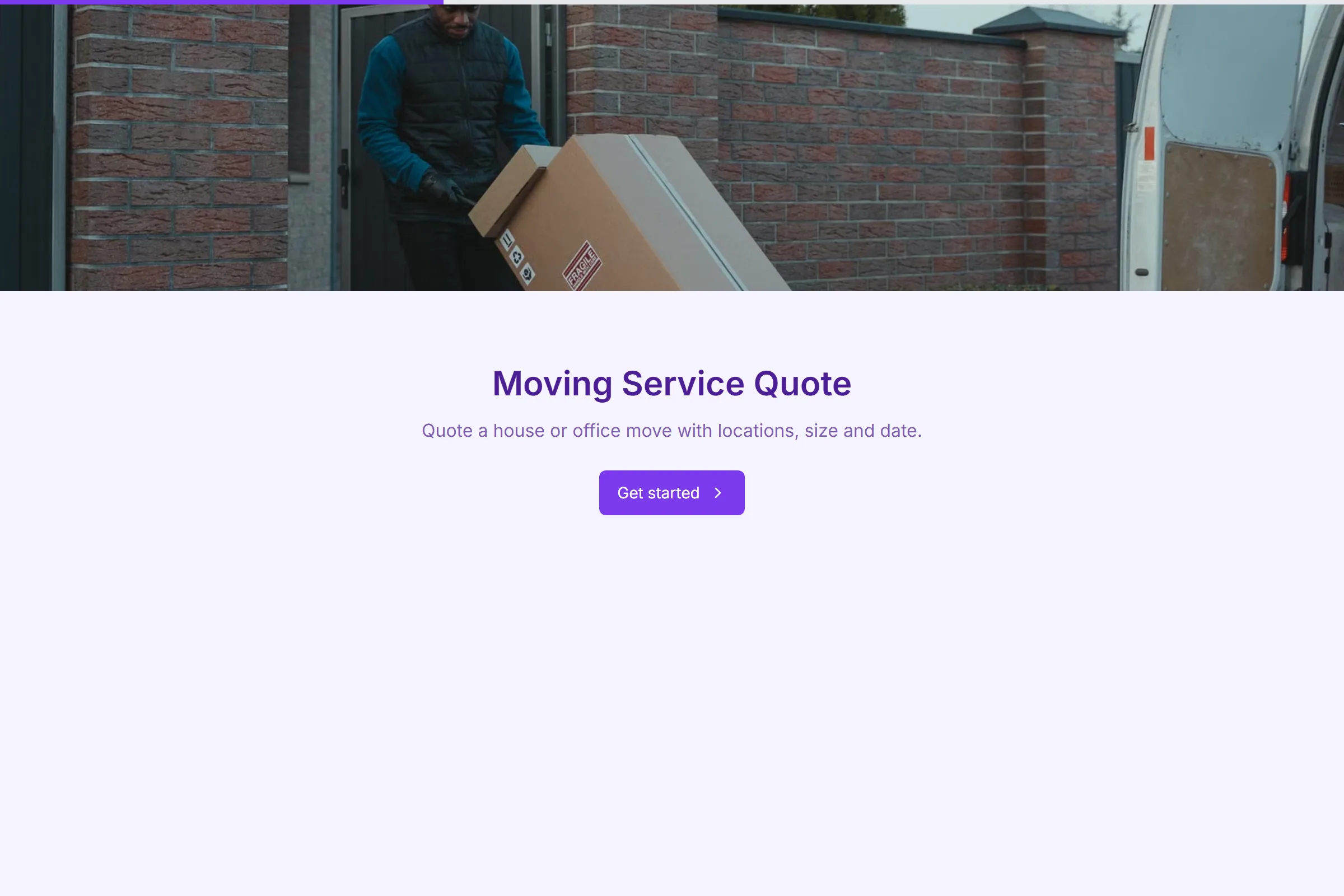 Moving Service Quote template preview