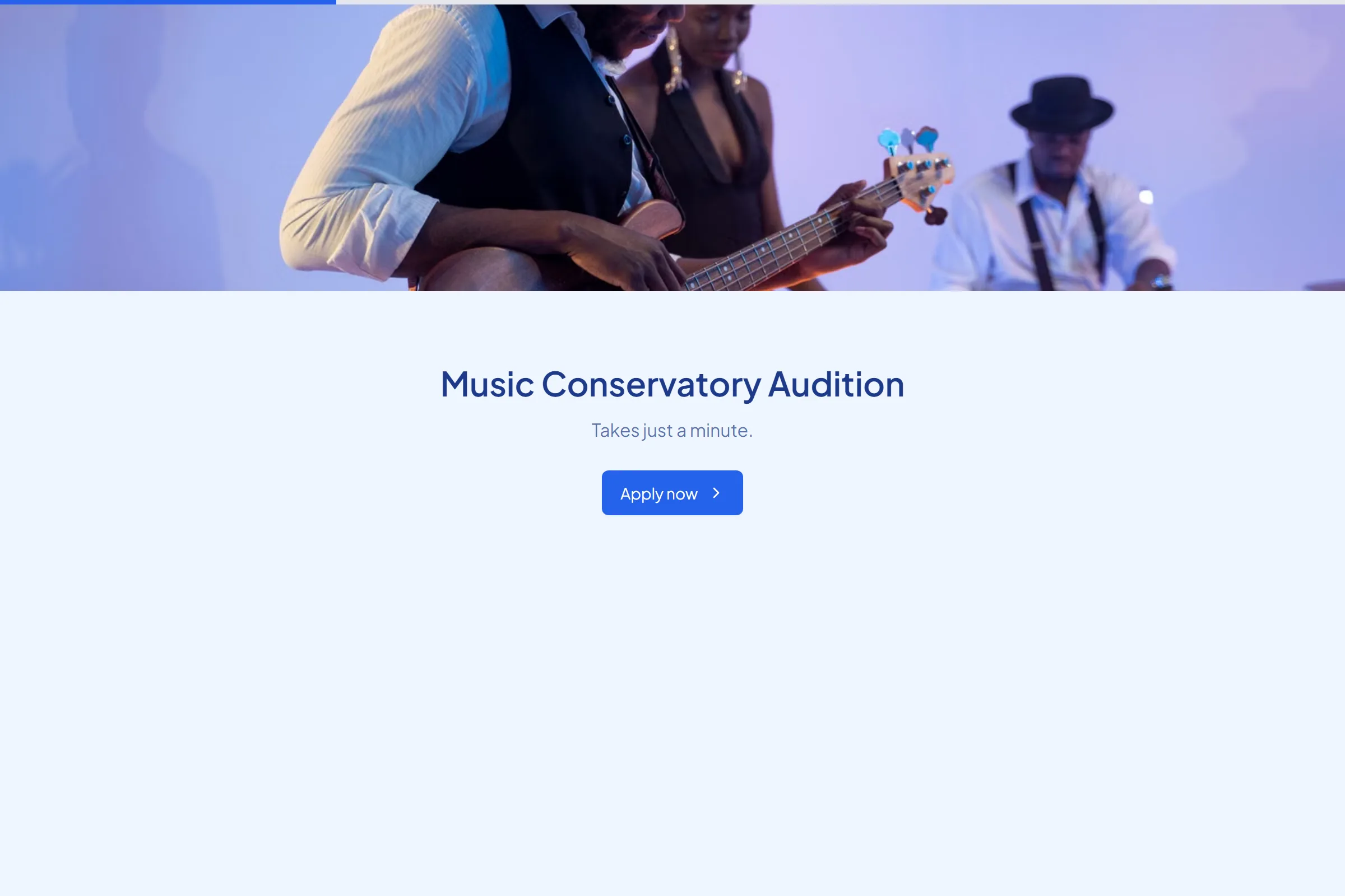 Music Conservatory Audition template preview