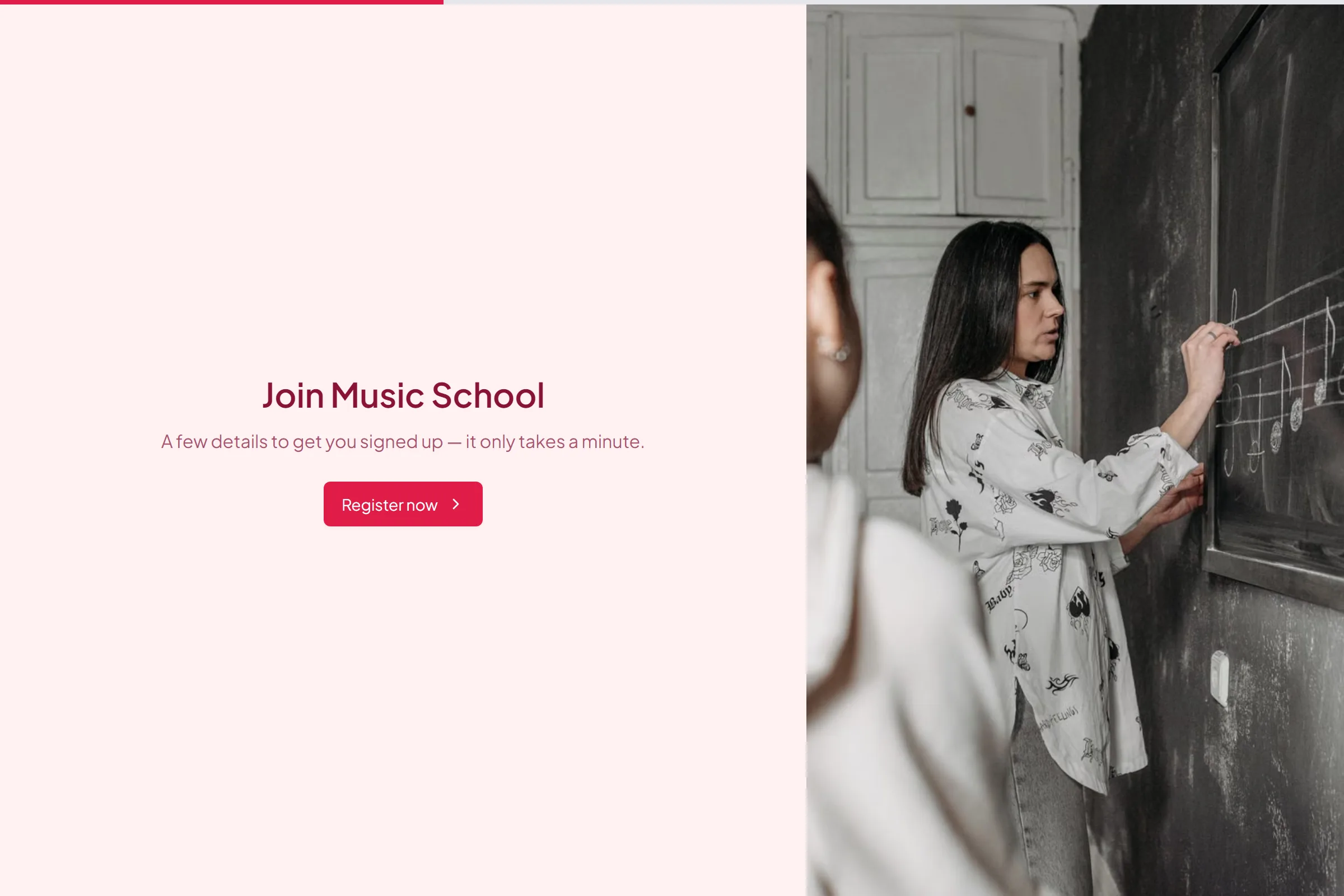 Music School Class Registration template preview