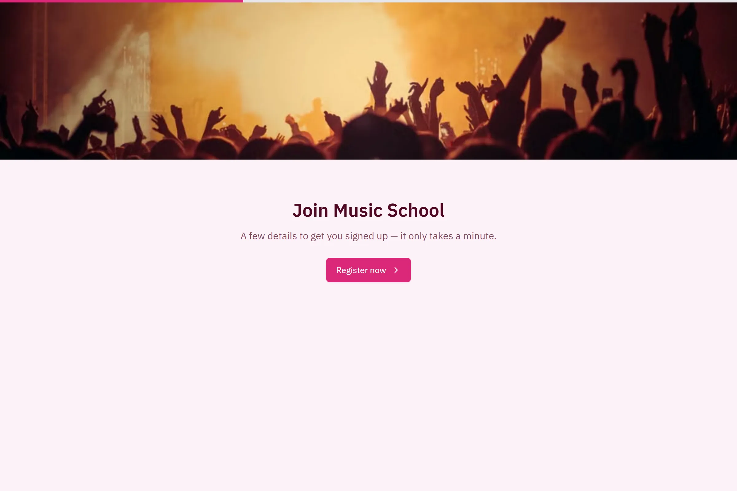 Music School Program Application template preview