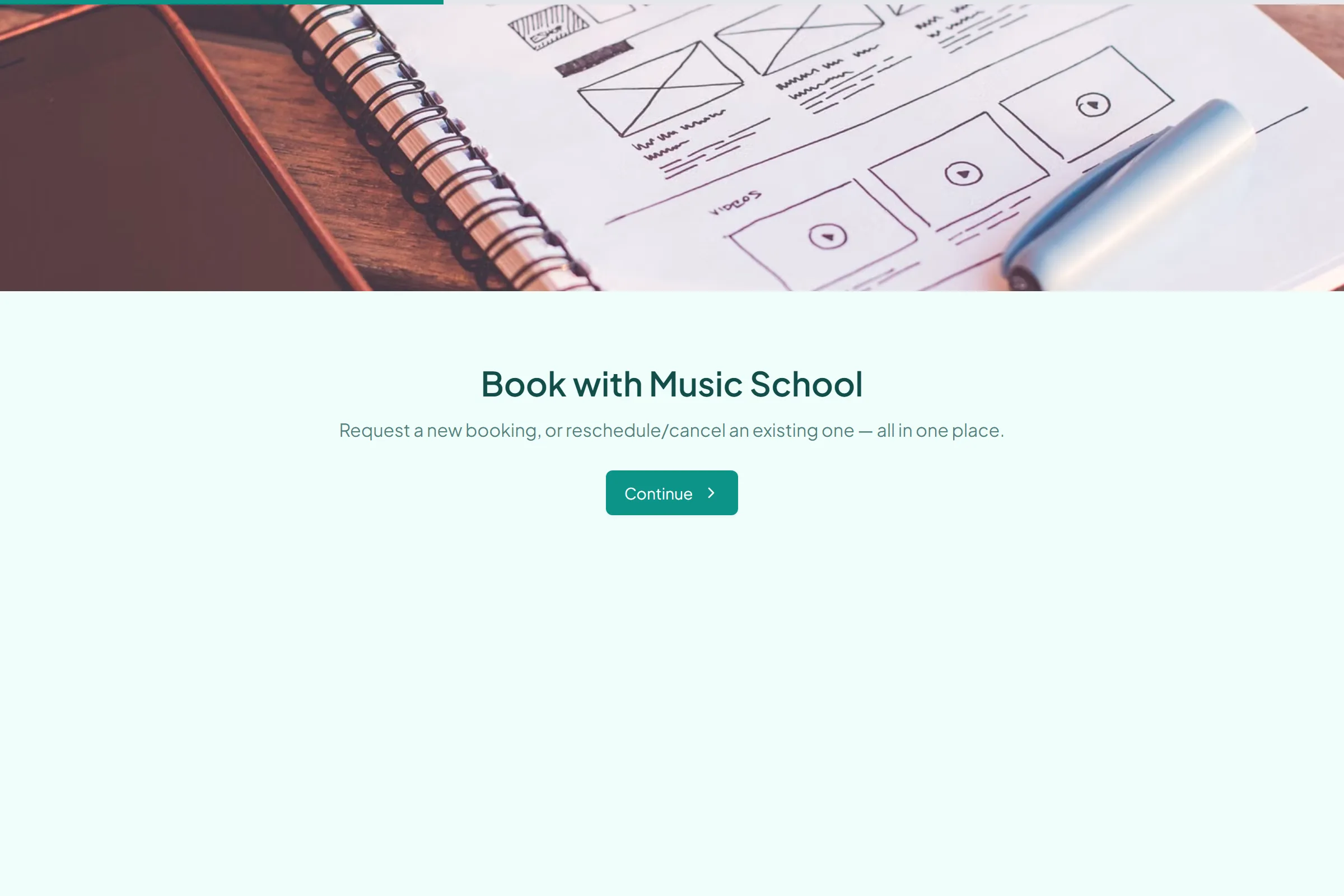 Music School Reschedule / Cancel Request template preview
