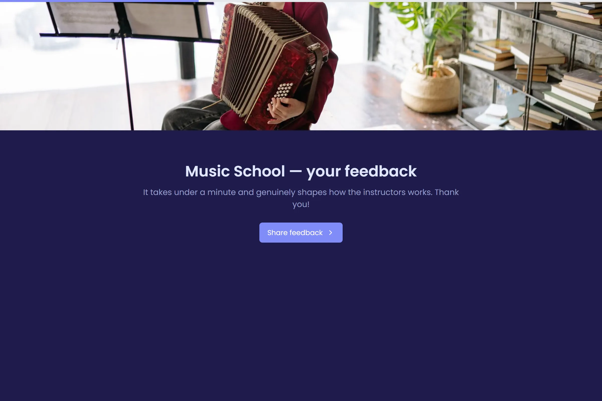 Music School Satisfaction Survey template preview