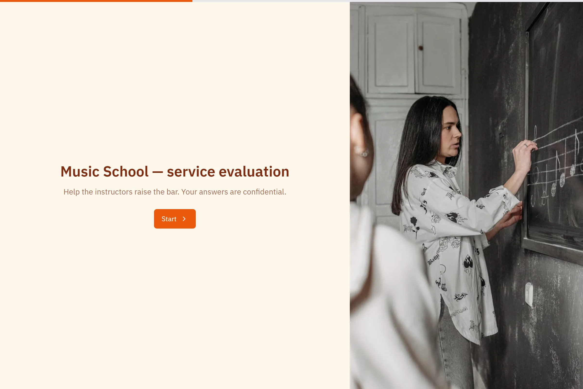 Music School Service Evaluation template preview