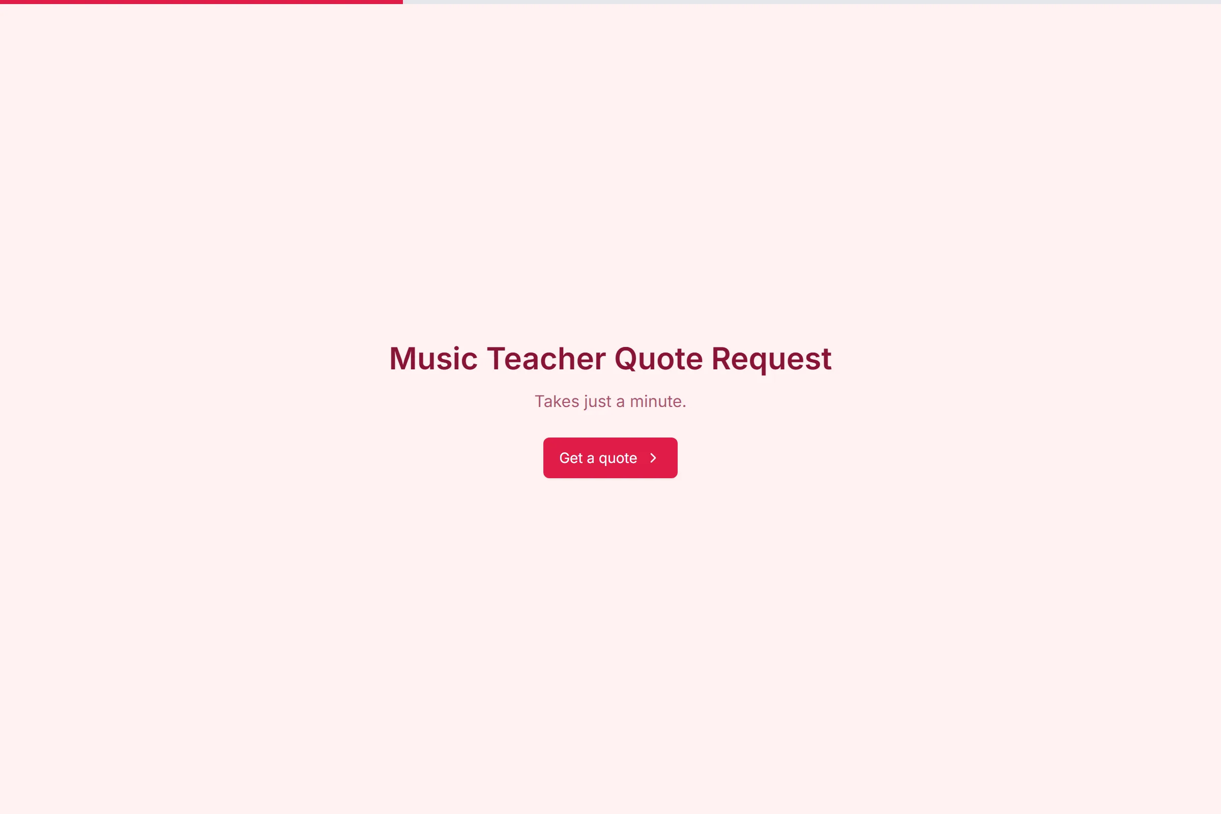 Music Teacher Quote Request template preview