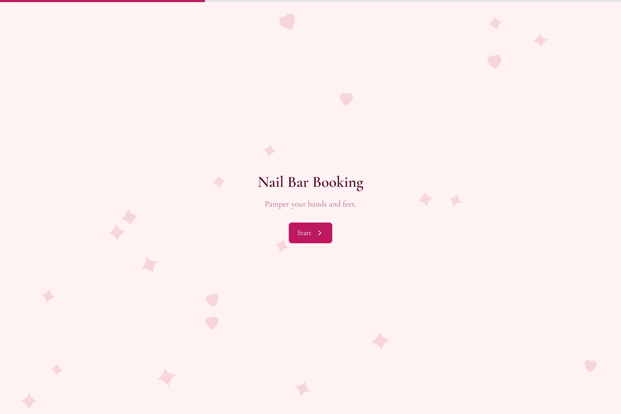 Nail Bar Booking template preview