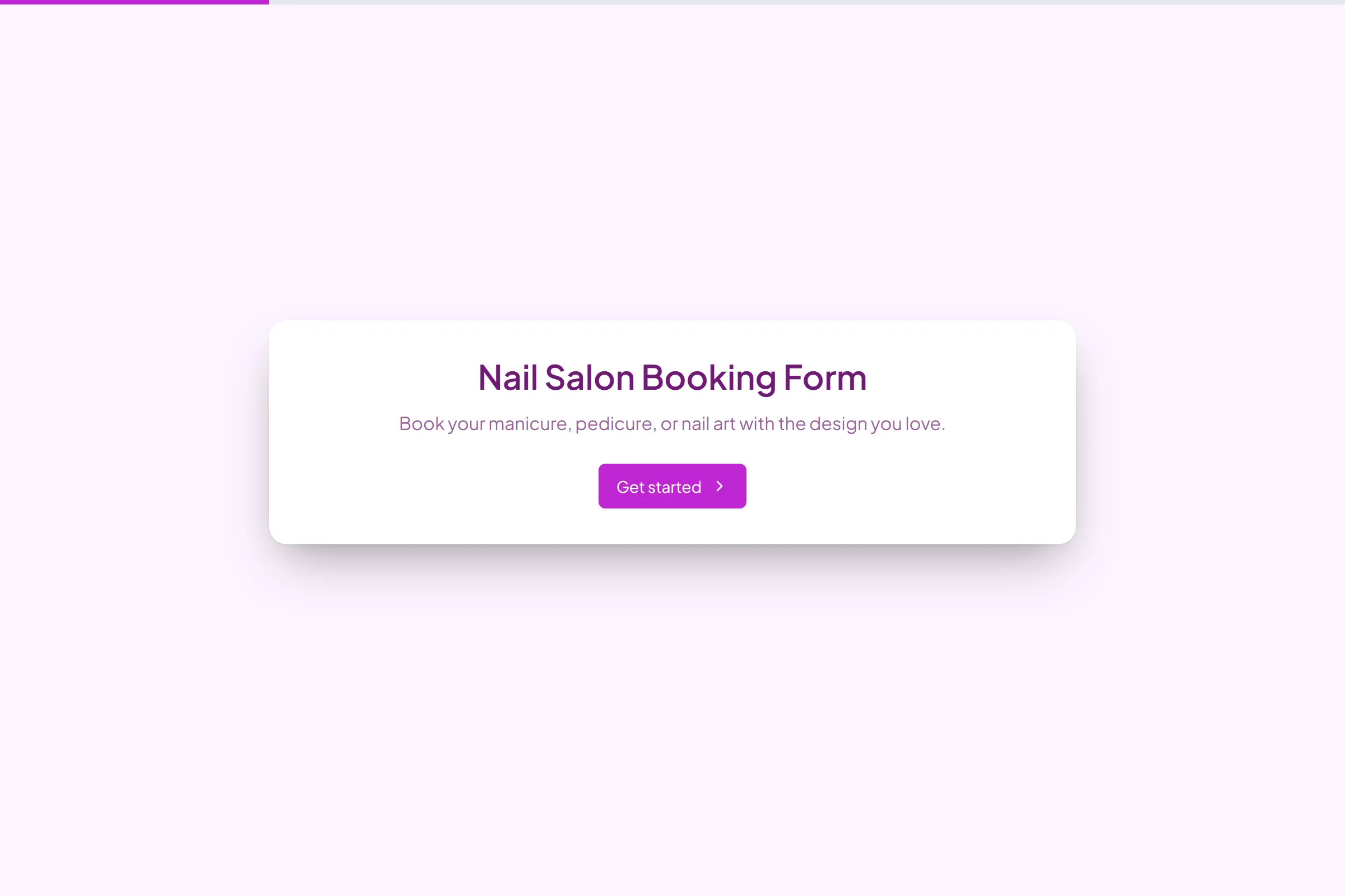Nail Salon Booking Form template preview