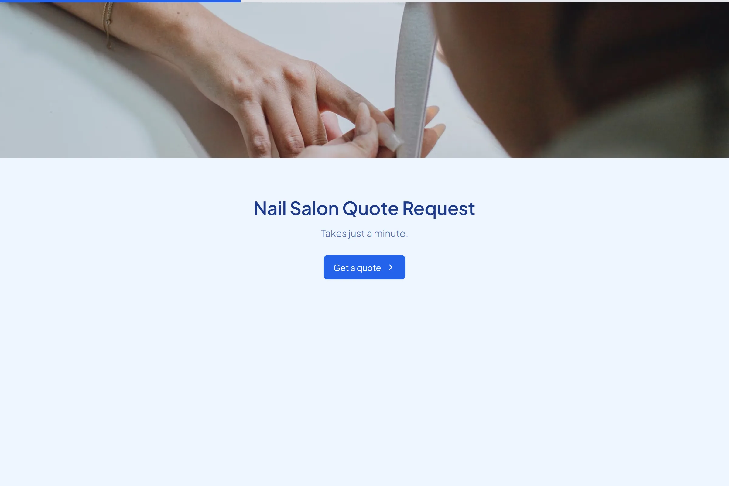 Nail Salon Quote Request template preview