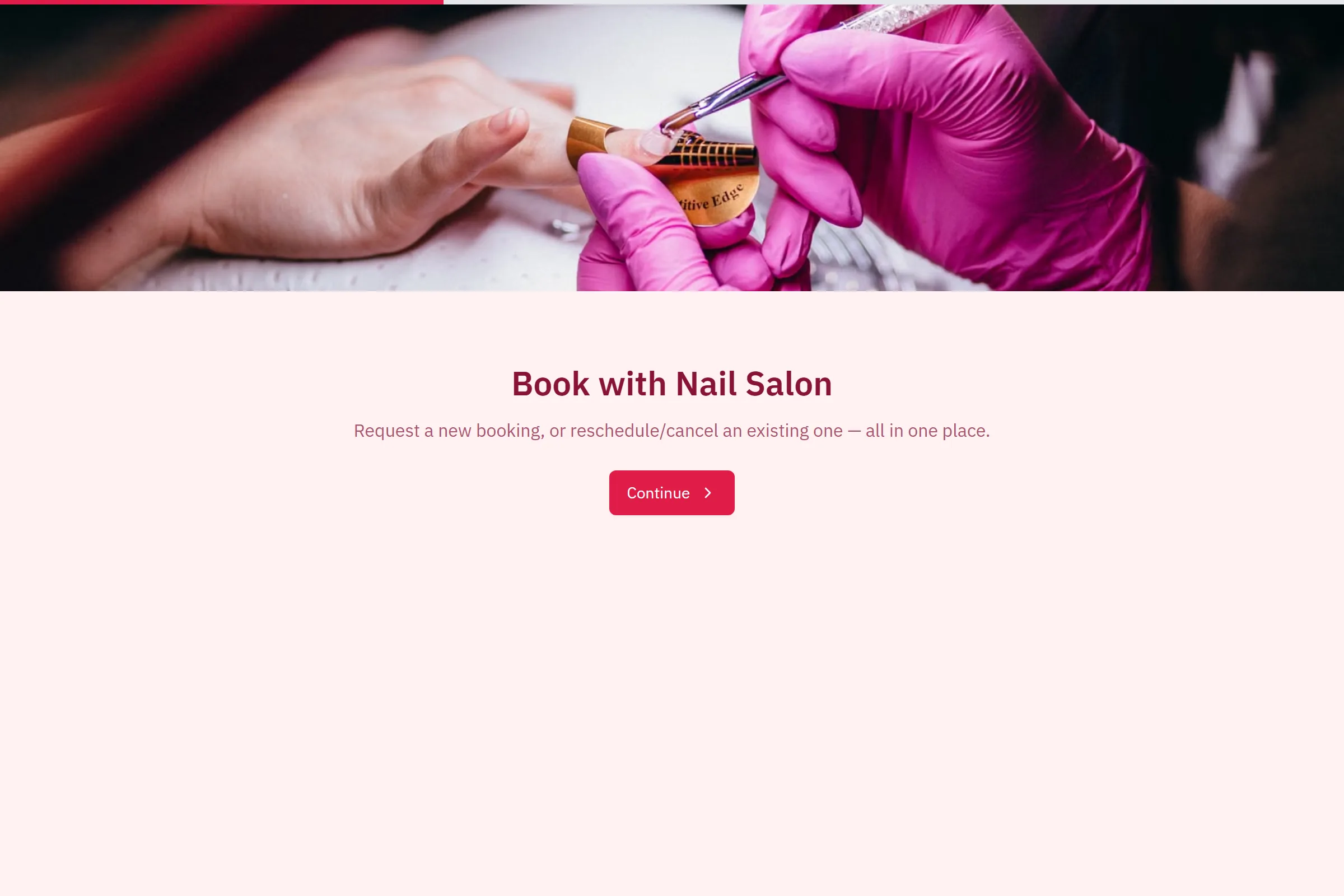 Nail Salon Reschedule / Cancel Request template preview