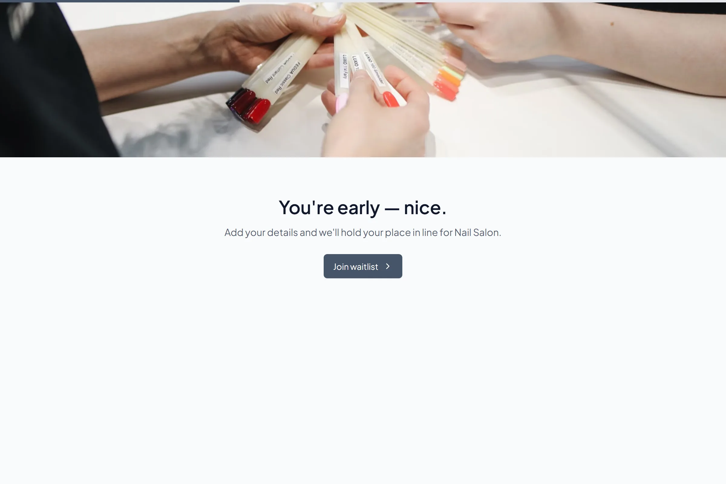 Nail Salon Waitlist template preview